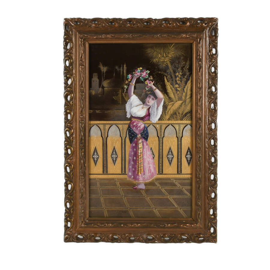 Antique Pair of Hand-Painted Ceramic Belly Dancers by Peccatte Thevenot-4