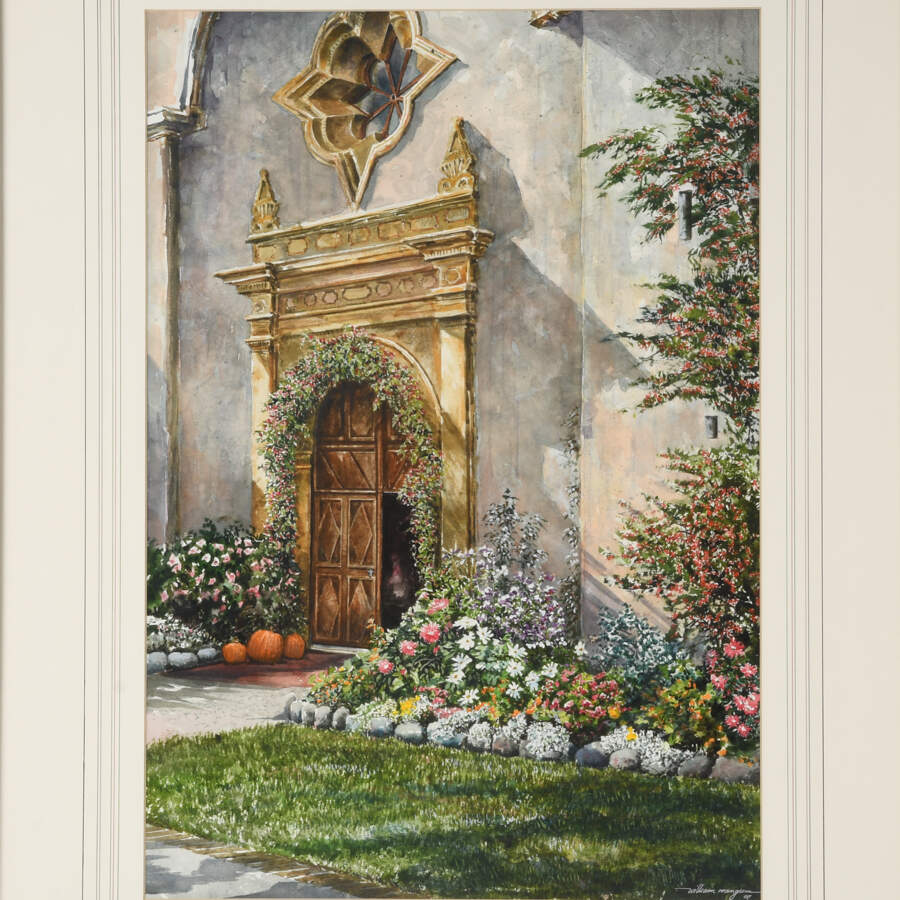 Framed Print of William Mangum's "Carmel Mission"-2