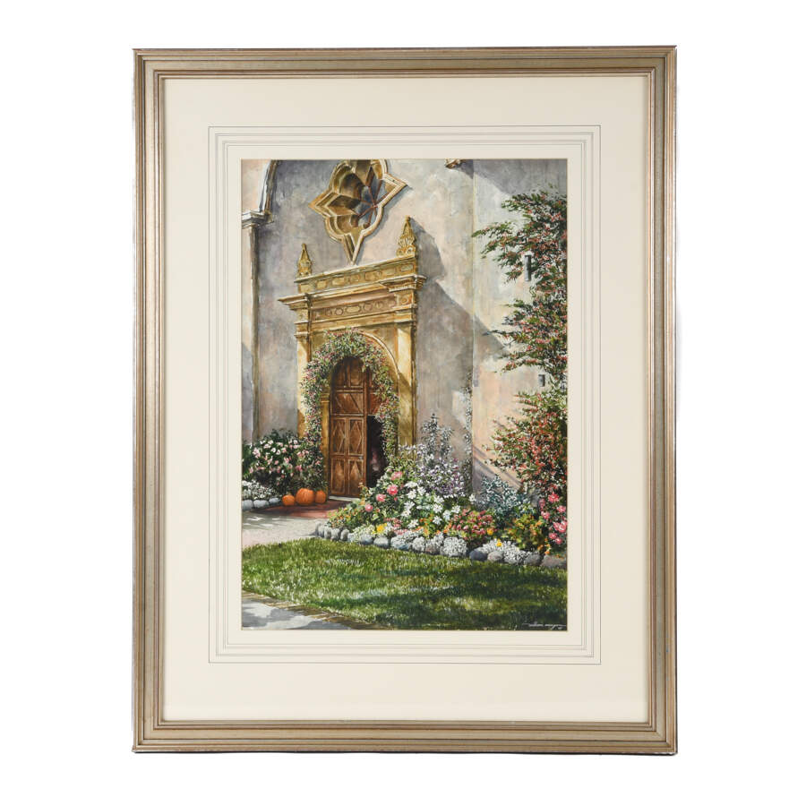 Framed Print of William Mangum's "Carmel Mission"-1