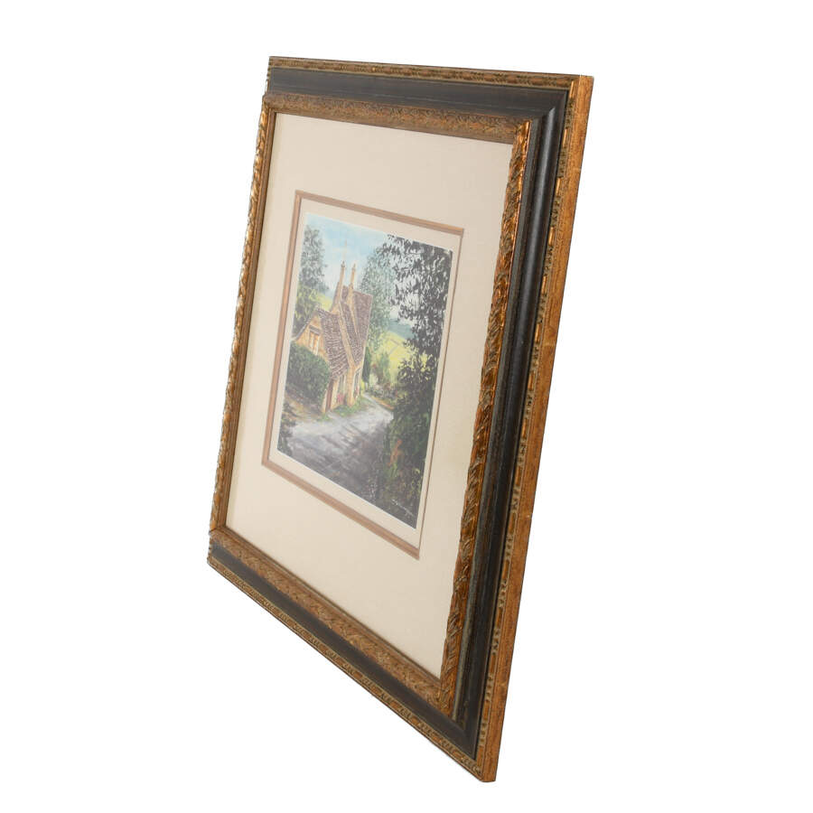 Framed Print of William Mangum's "Outside of Bibury"-4