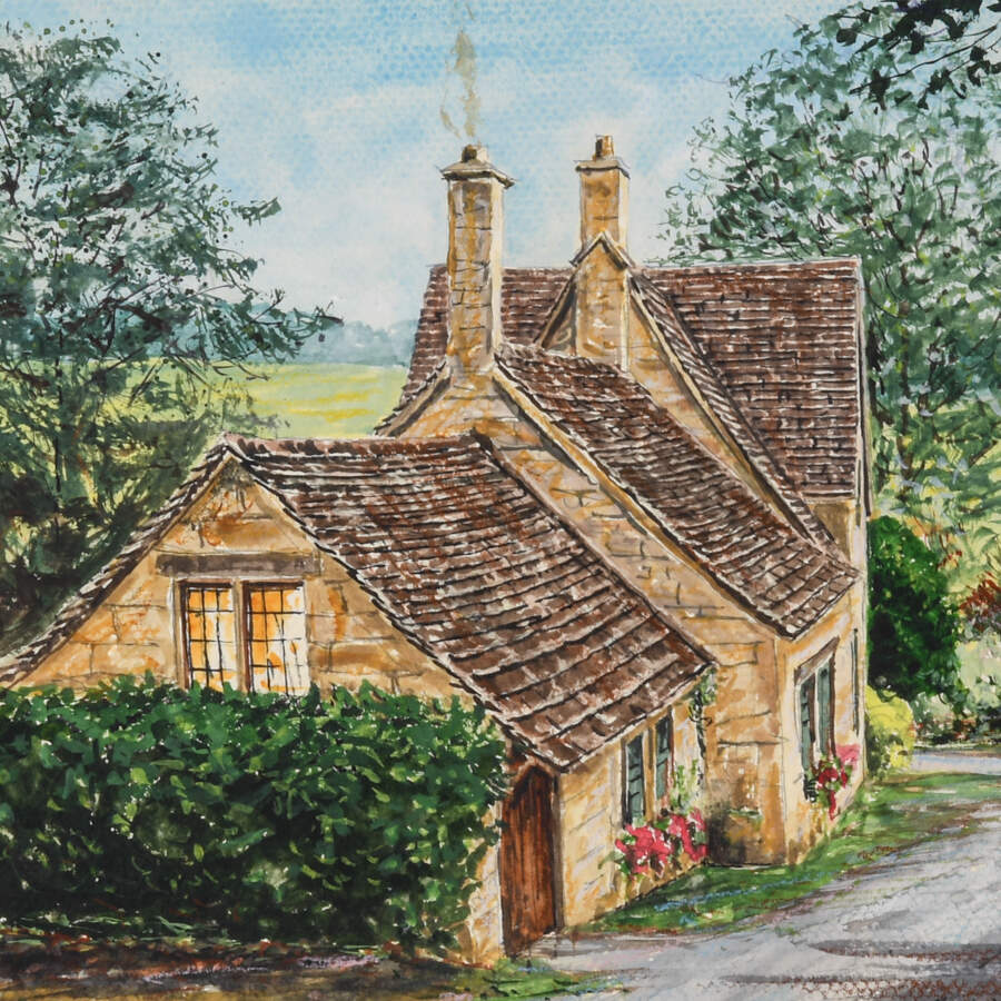 Framed Print of William Mangum's "Outside of Bibury"-3