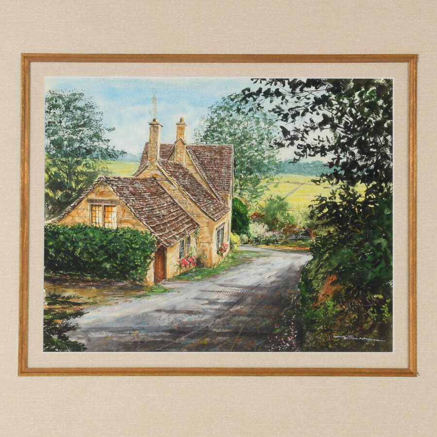 Framed Print of William Mangum's "Outside of Bibury"-2