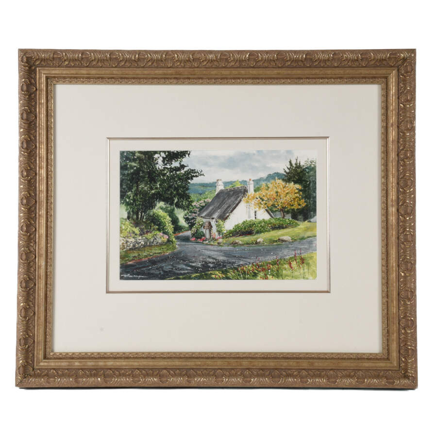 Framed Print of William Mangum's "White Cottage at Fork"-1