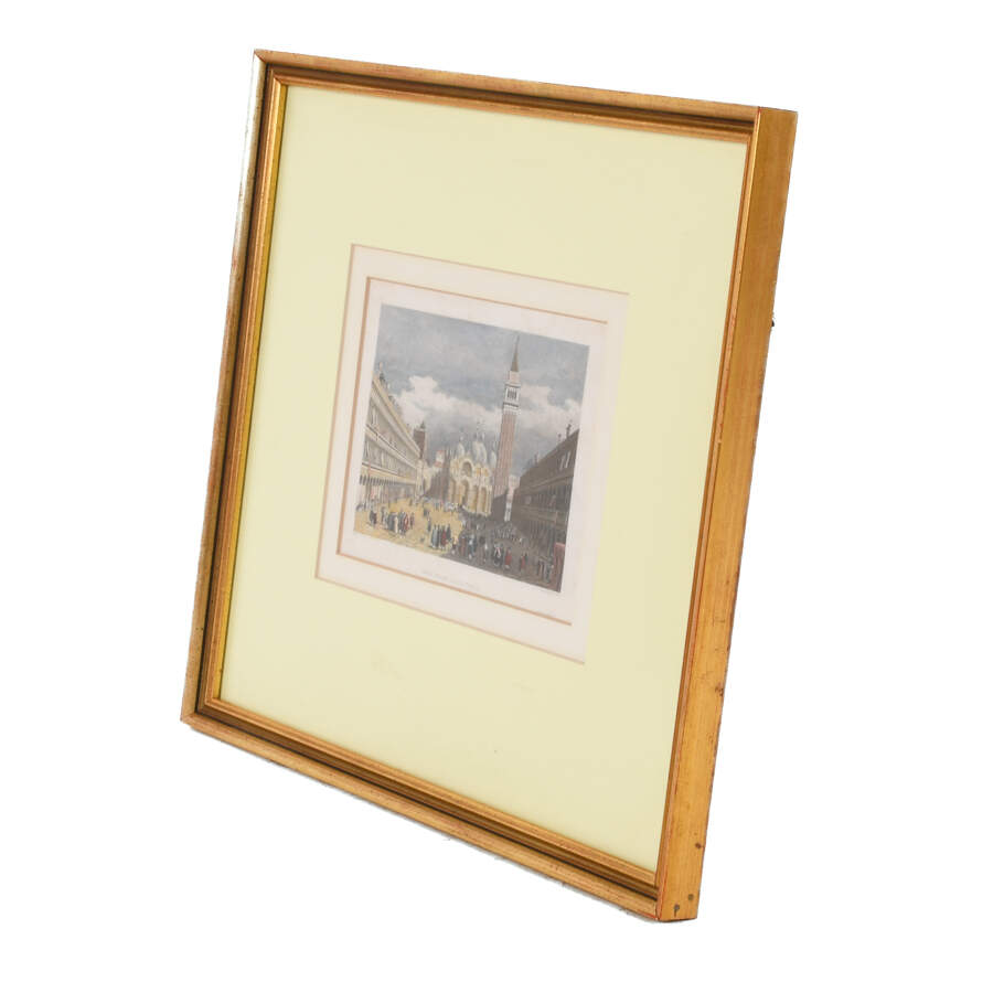 Antique Framed Hand-Colored "St. Mark's Place" Engraved by J.A. Carter-4