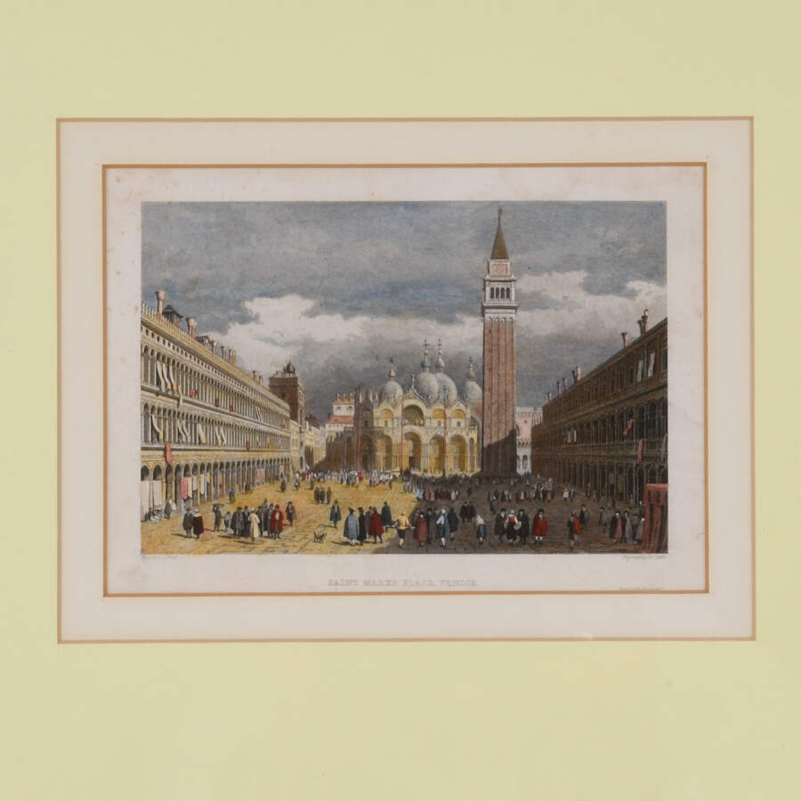 Antique Framed Hand-Colored "St. Mark's Place" Engraved by J.A. Carter-2