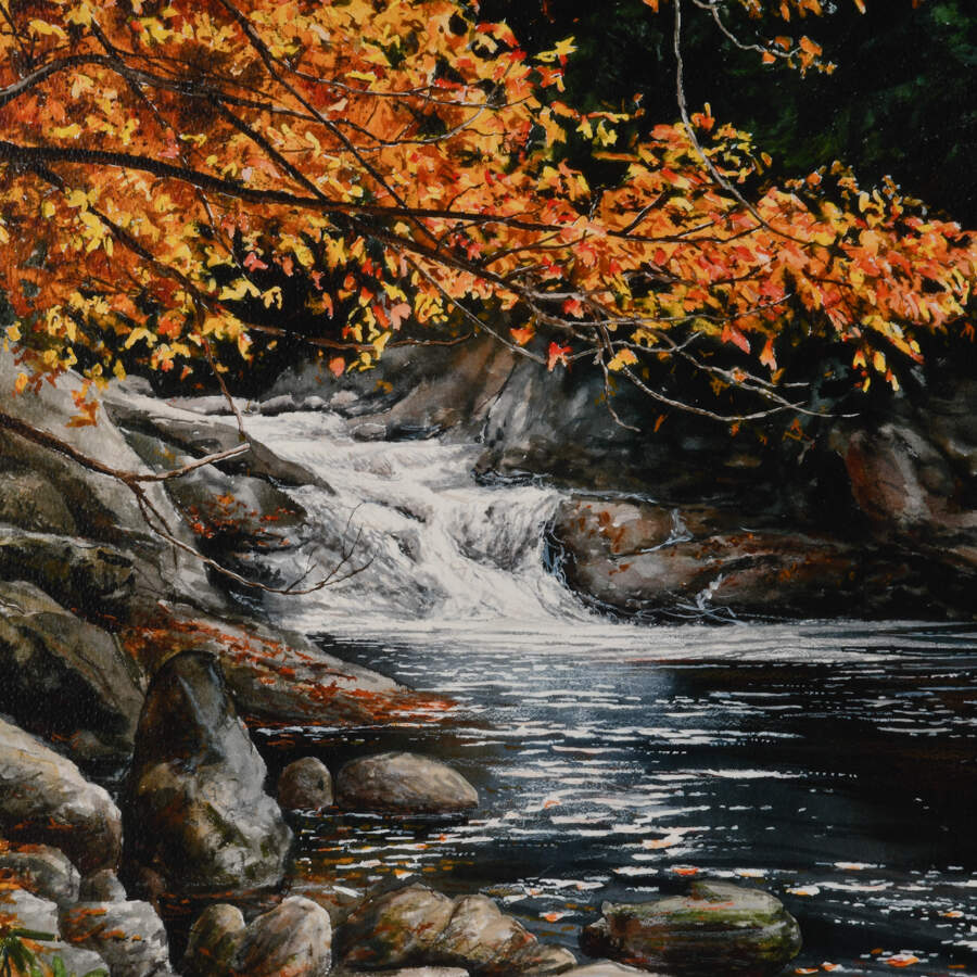 Framed Print of William Mangum's "Highland Falls"-3
