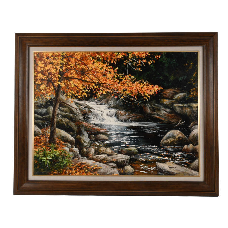 Framed Print of William Mangum's "Highland Falls"-1