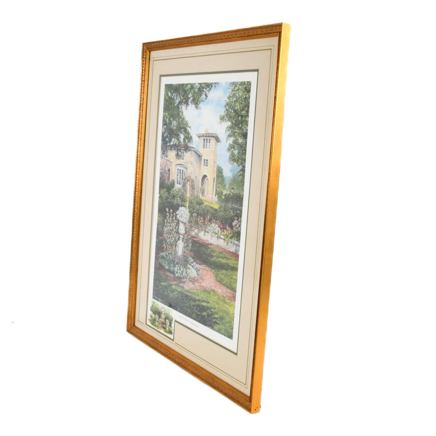 Framed Print of William Mangum's "Letitia's Garden at Blandwood"-4