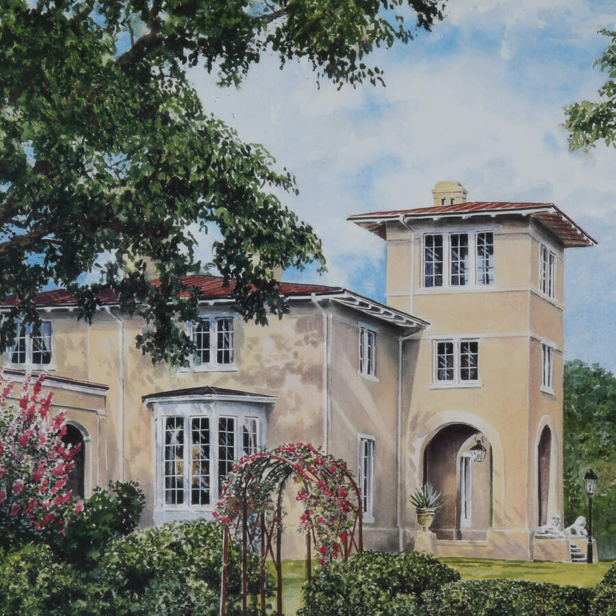 Framed Print of William Mangum's "Letitia's Garden at Blandwood"-3
