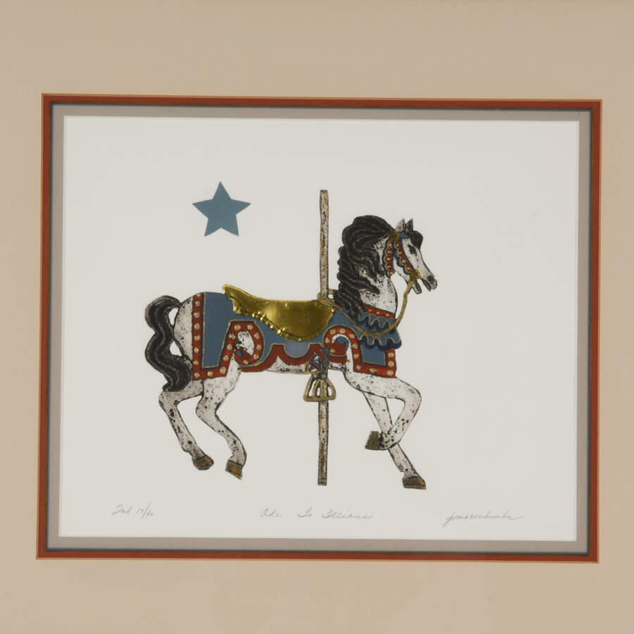 Famed Etching "Ade To Illians" Limited Edition 10/40 By Jane M. Burke-2