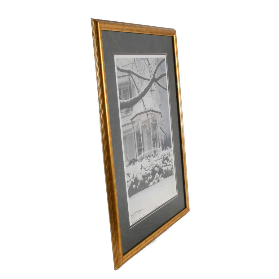 Framed Signed Print of NC Artist John Furches' "A Winter Place"-3