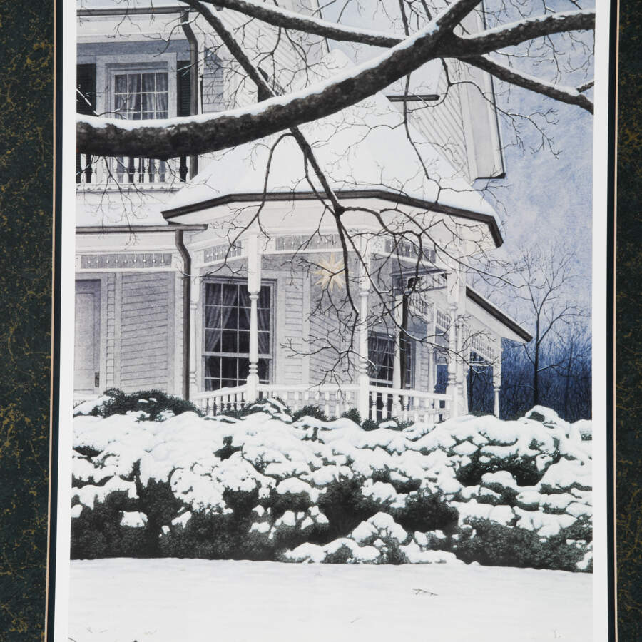 Framed Signed Print of NC Artist John Furches' "A Winter Place"-2