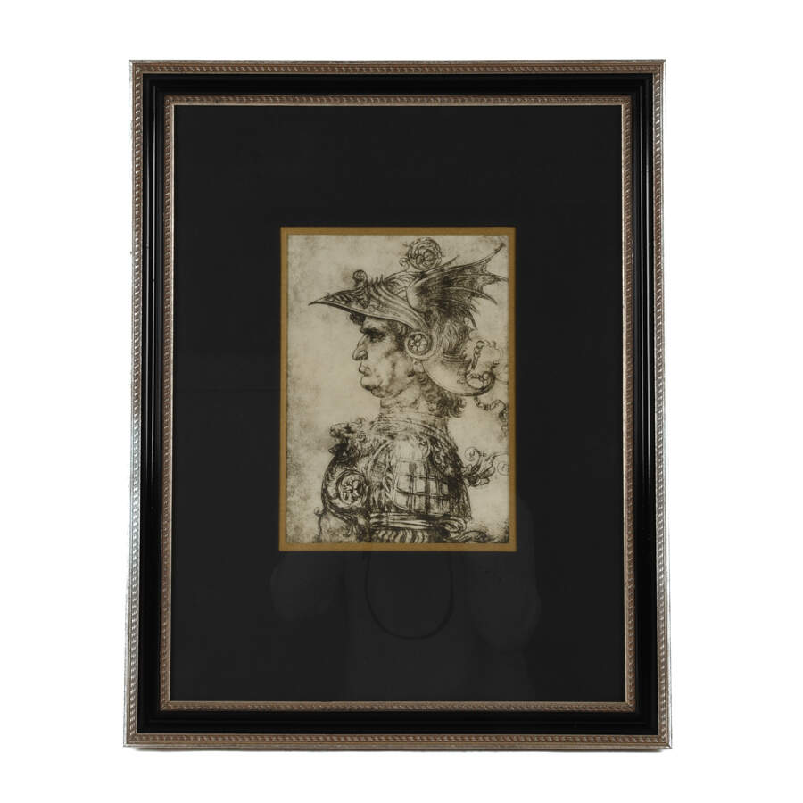 Framed Print of Knight Depicting Full Coat of Armor-1