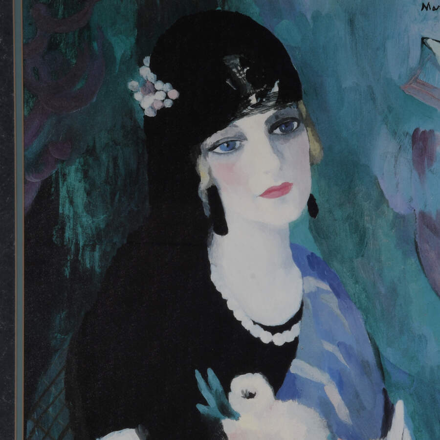 Marie Laurencin's "Portrait of Baronne Gouraud in Black Mantilla" Print-3