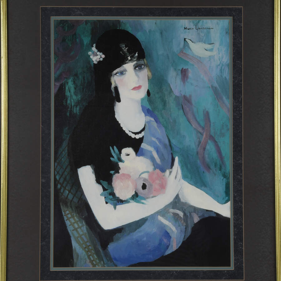 Marie Laurencin's "Portrait of Baronne Gouraud in Black Mantilla" Print-2