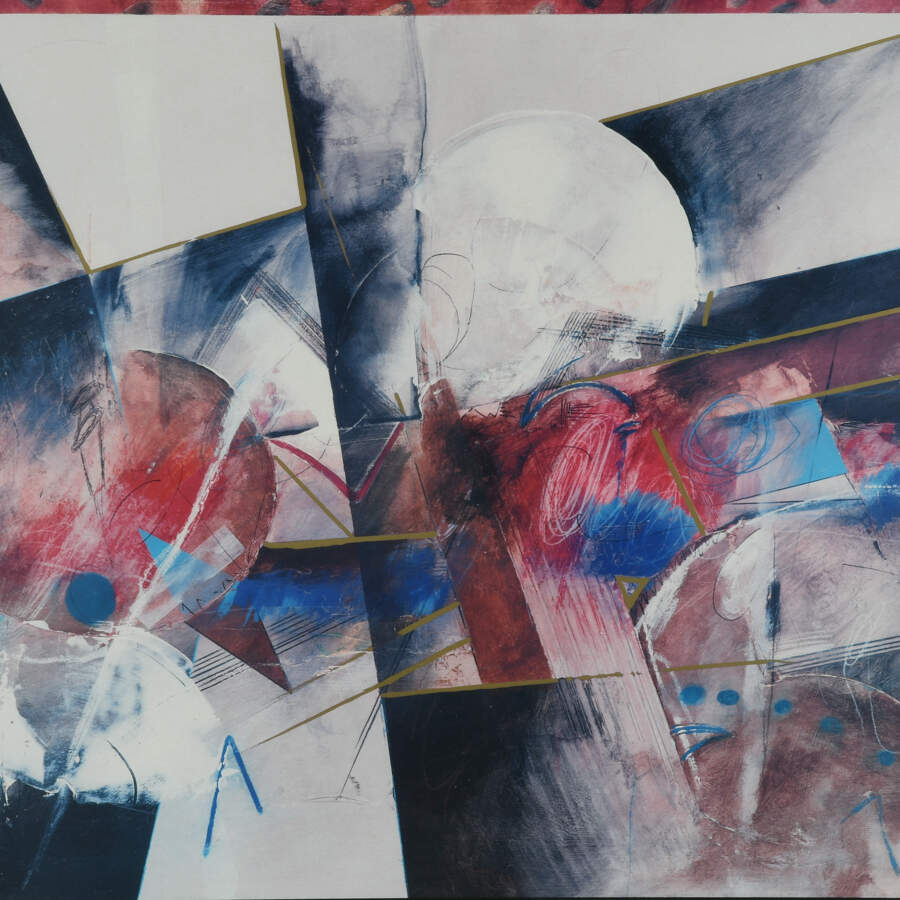 Framed Anthony Pettera Untitled Abstract Print-3
