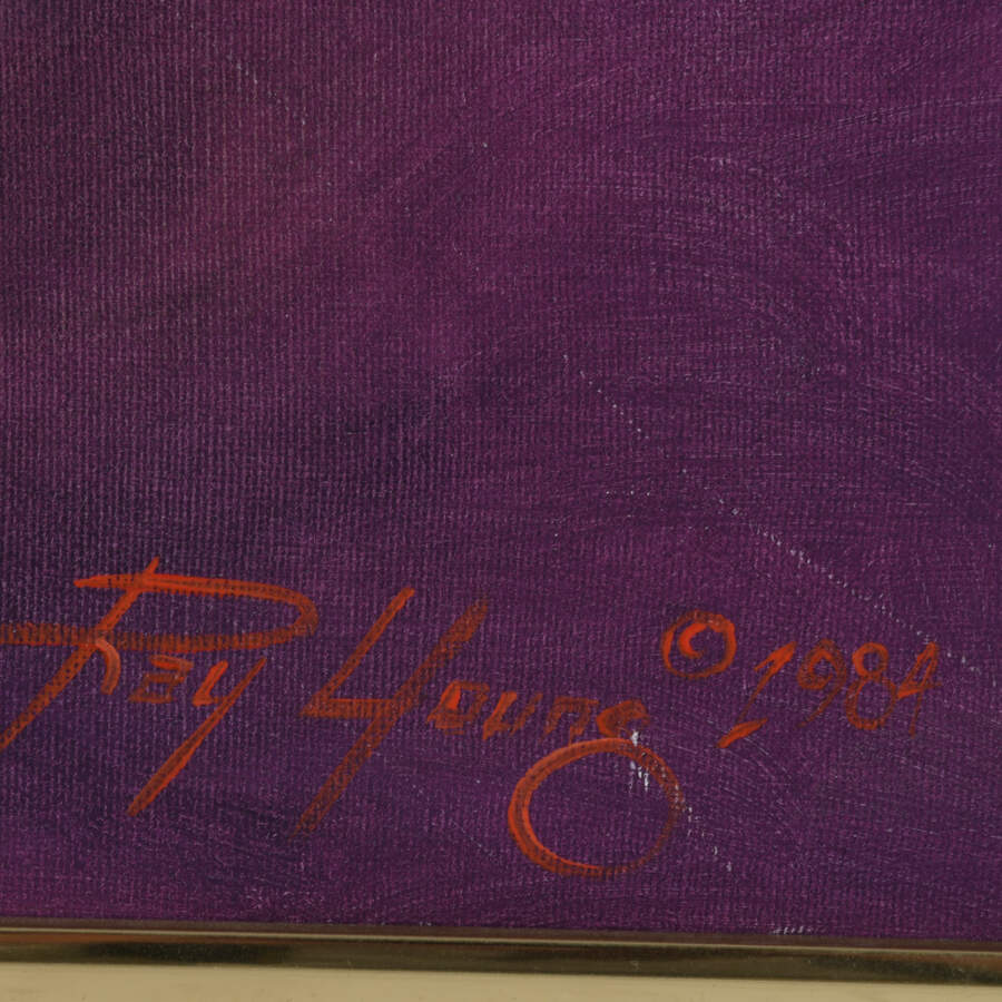 Framed Painting of Ray Young's Woman with Clarinet-5
