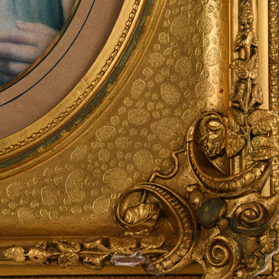 Gilt Wood Frame with Print of Jesus-10