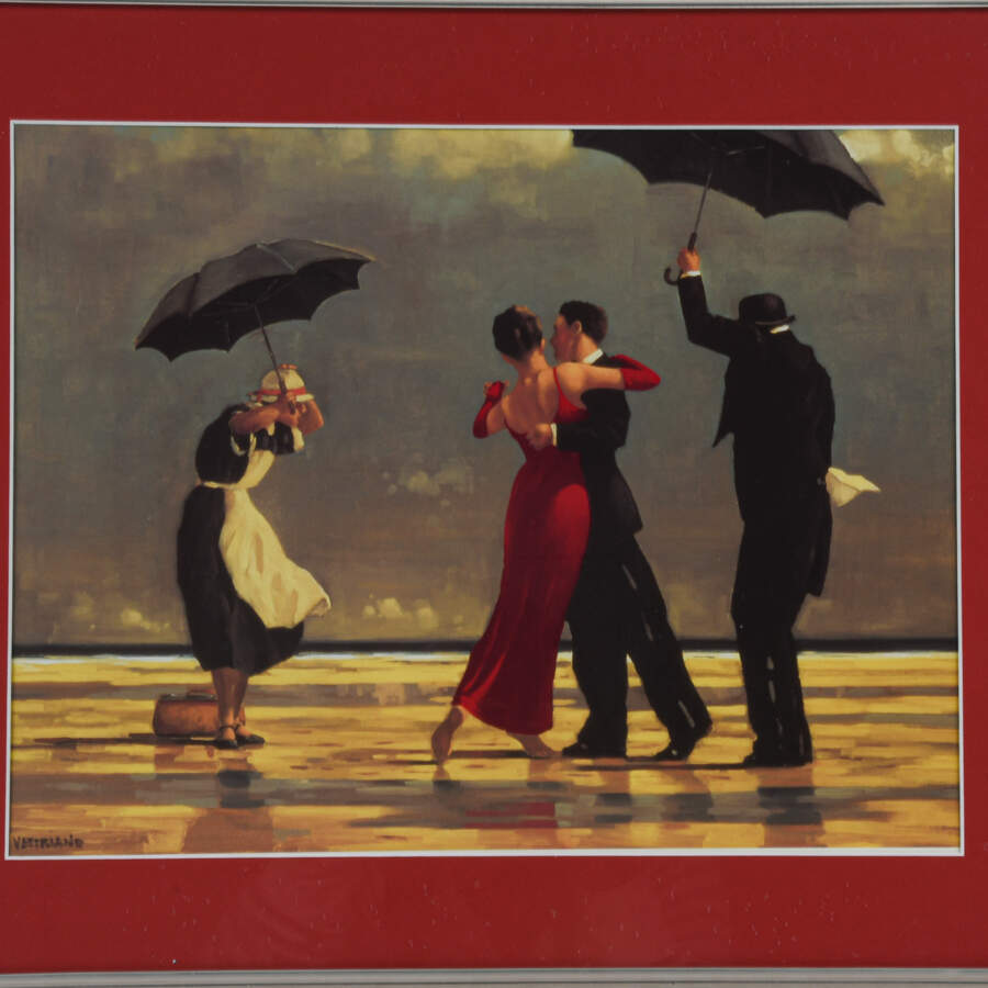Framed Print "The Singing Bulter" by Jack Vettriano-2