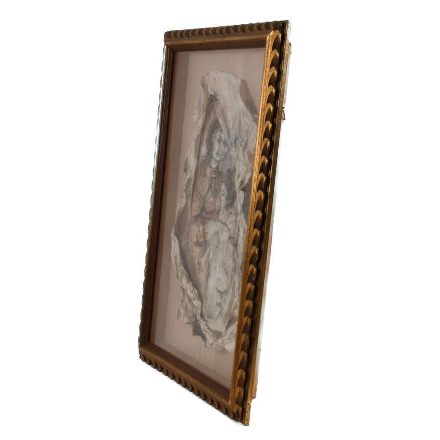 Framed Mixed Media " Woman and Child Portrait" by Rhoda Sherbell-5