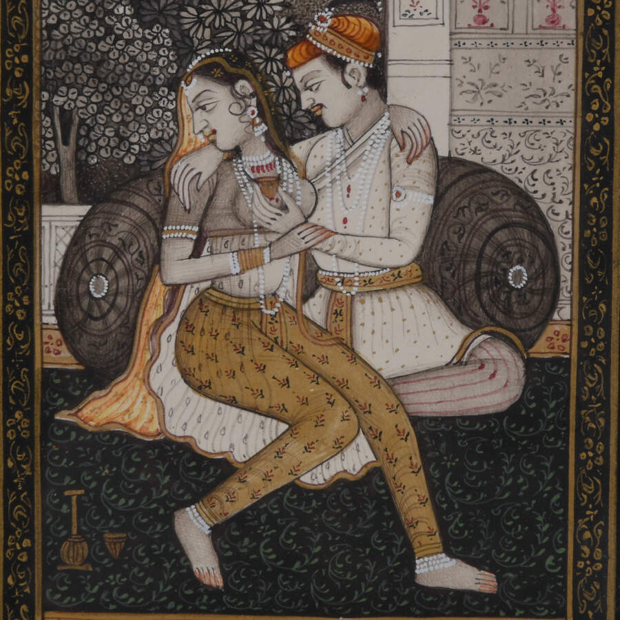 Indian Miniature Painting of People-3