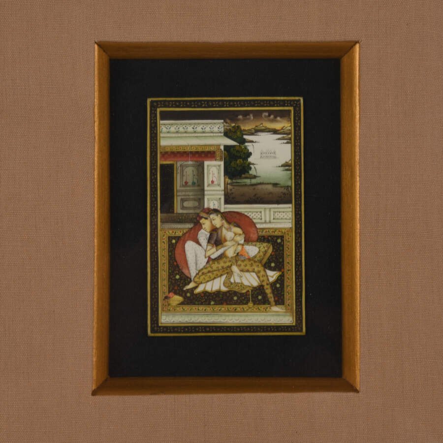 Indian Miniature Painting of Two People-2