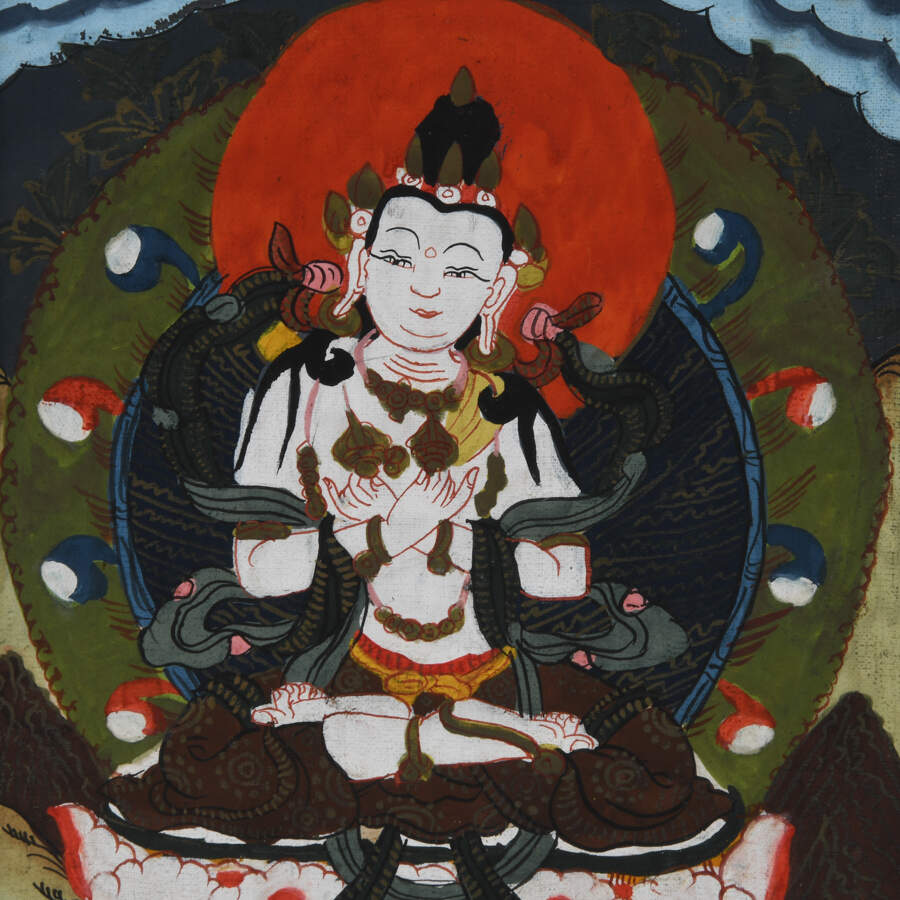 Tibetan Thangka Painting on Cloth of Dorje Sempa-2