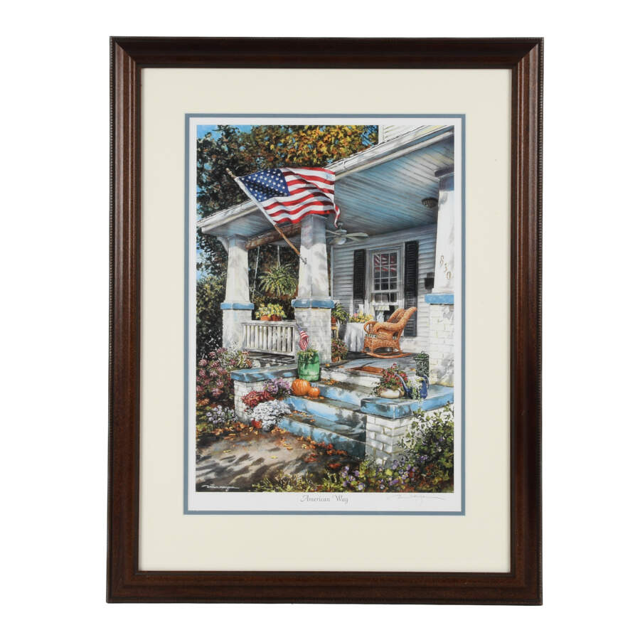 Framed William Mangum's "American Way" Print-1