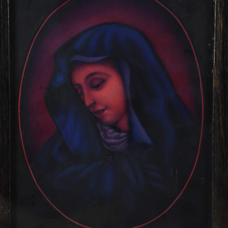 Reverse Portrait Painting on Glass-2