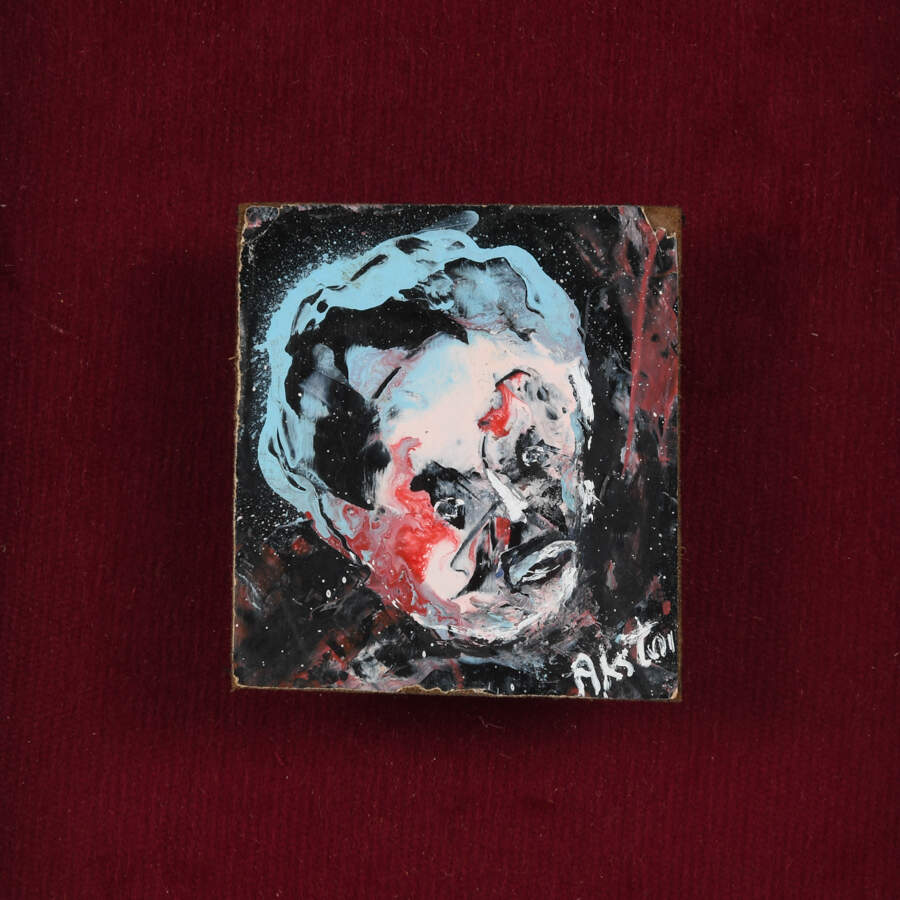 Framed Miniature Abstract by James Akston-2