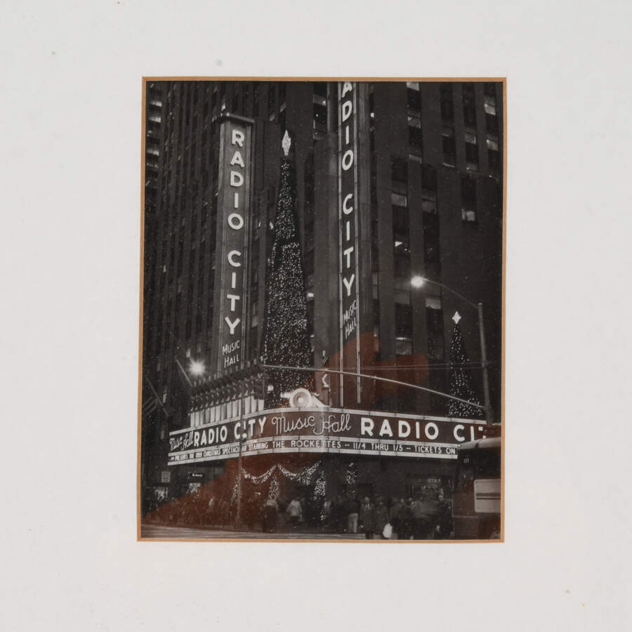 Framed Black and White Photograph by Woldymyr Gritsik Radio City Music Hall-2