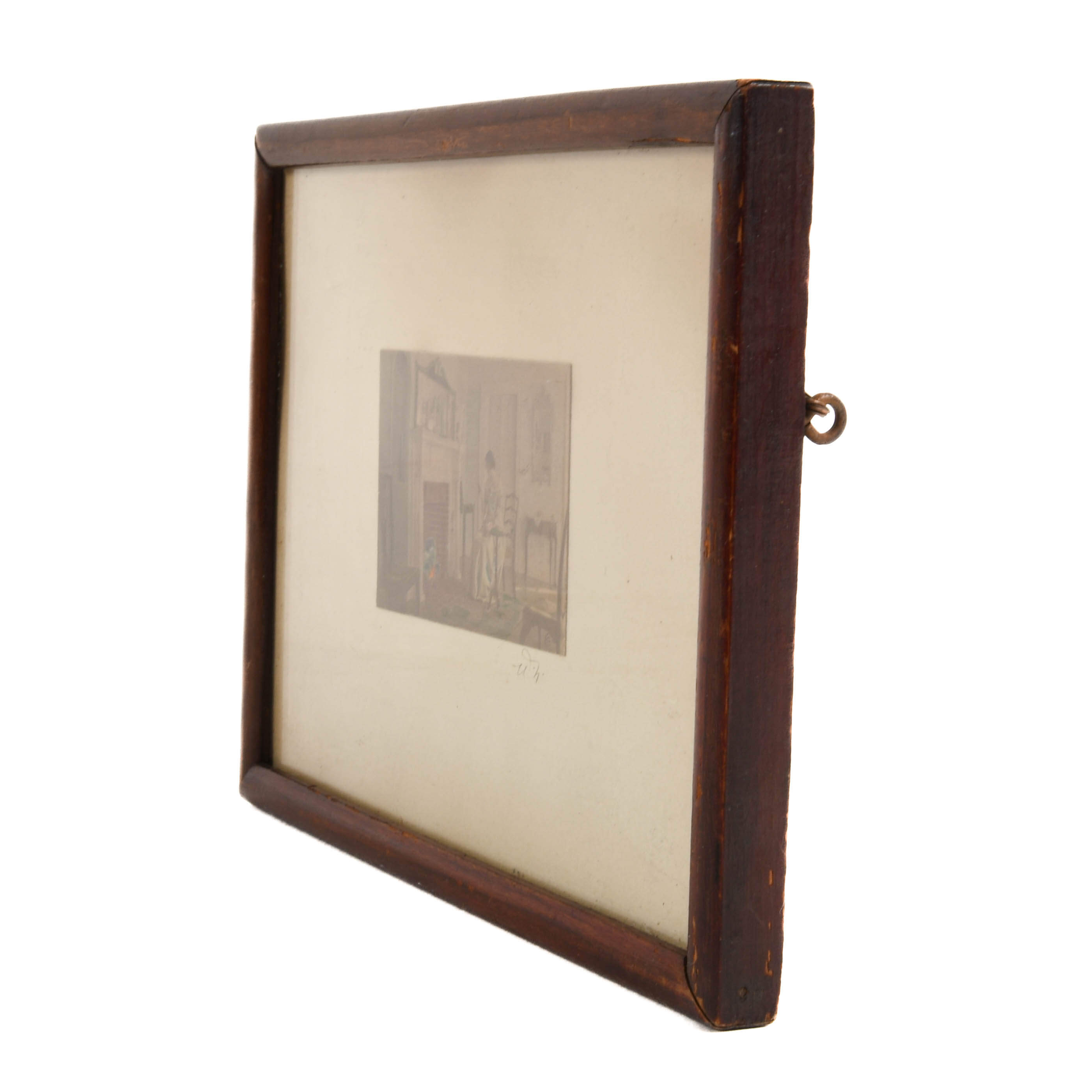 Framed Signed Wallace Nutting Hand-Colored Print-4
