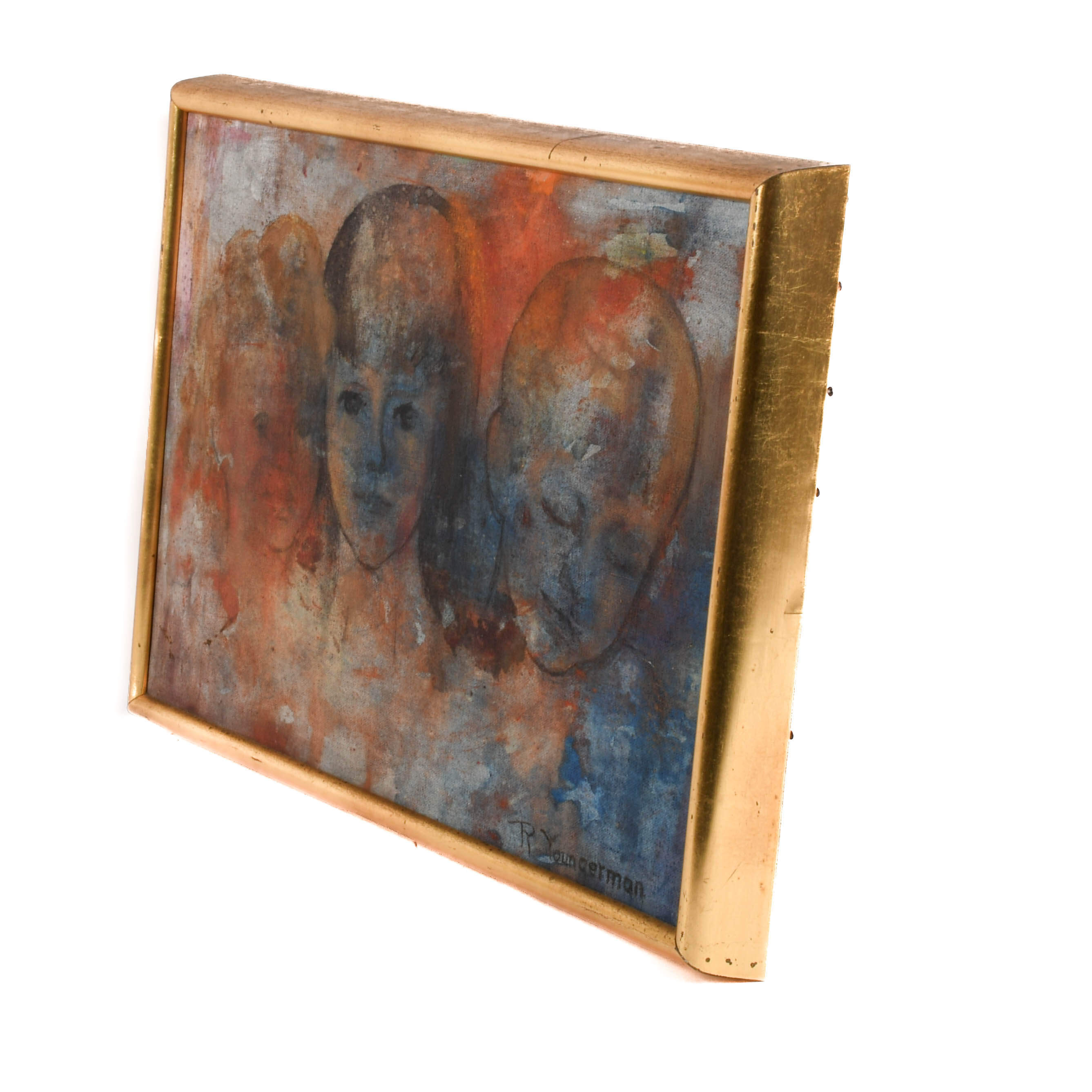 Framed Signed Reyna Youngerman "Childhood Moods" Oil on Canvas-5