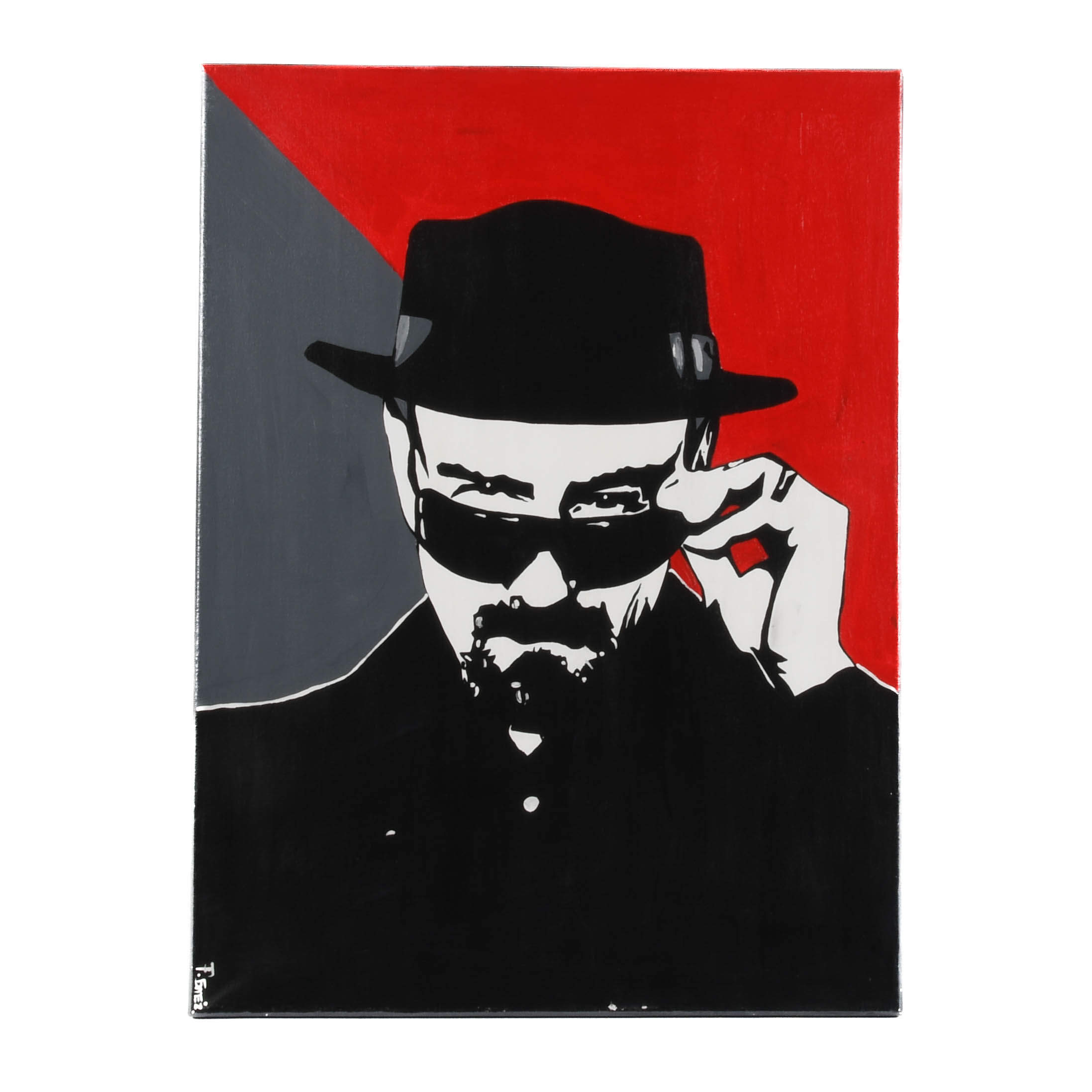 Signed Freddy Gomez Acrylic on Canvas Walter White-1