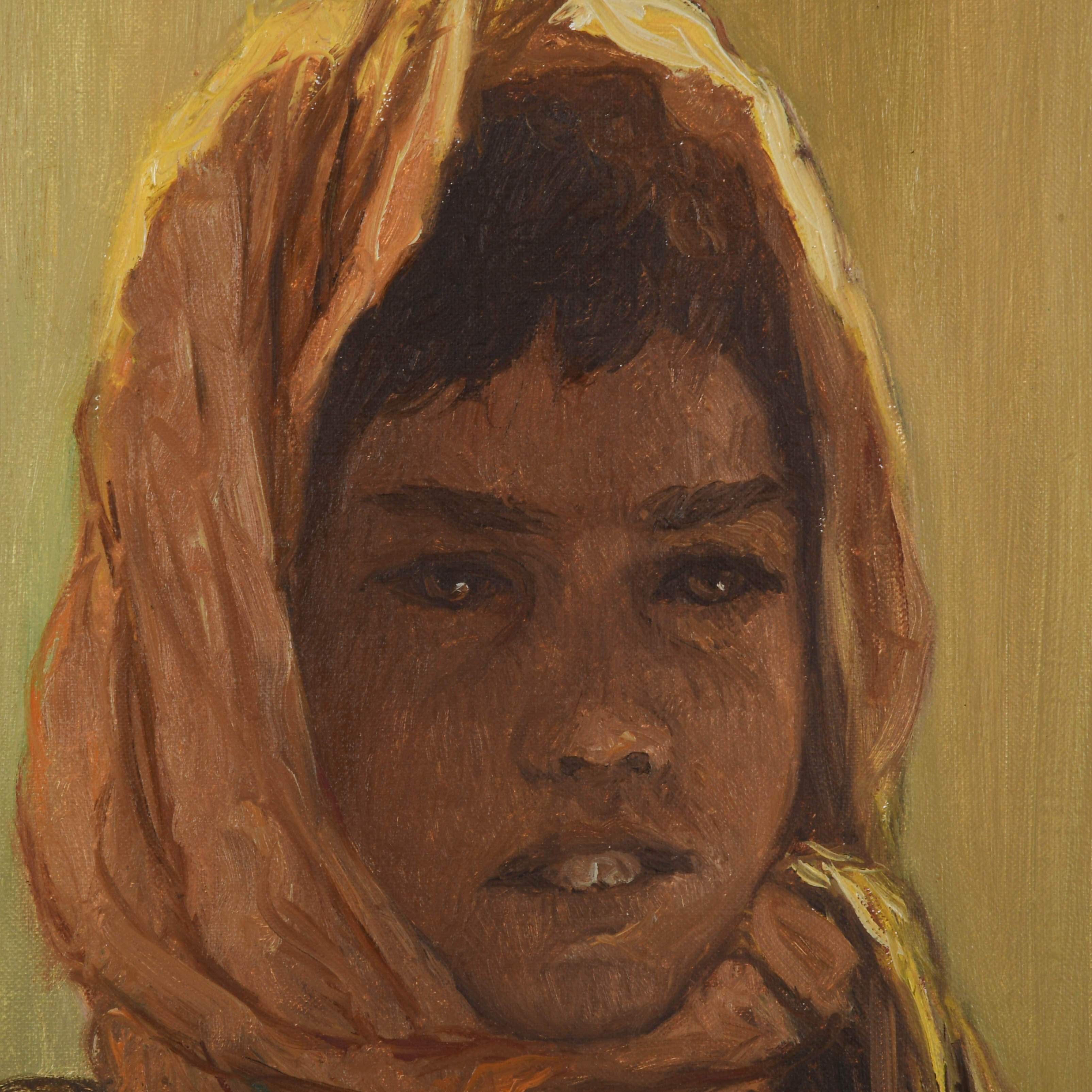 Framed Signed William Weintaraub Oil on Canvas "Beduin Boy"-3