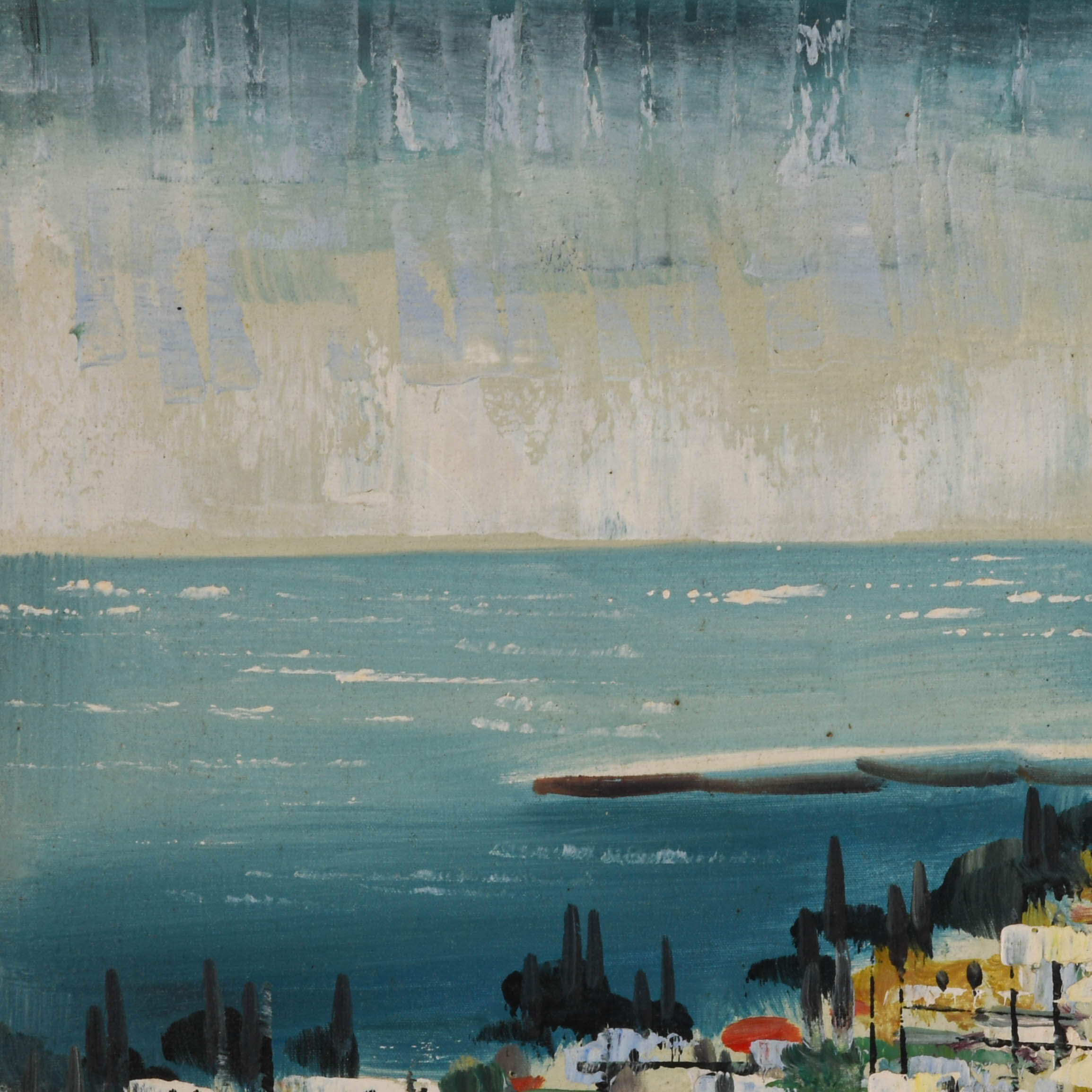 Framed Oil on Board of Jerusalem-4