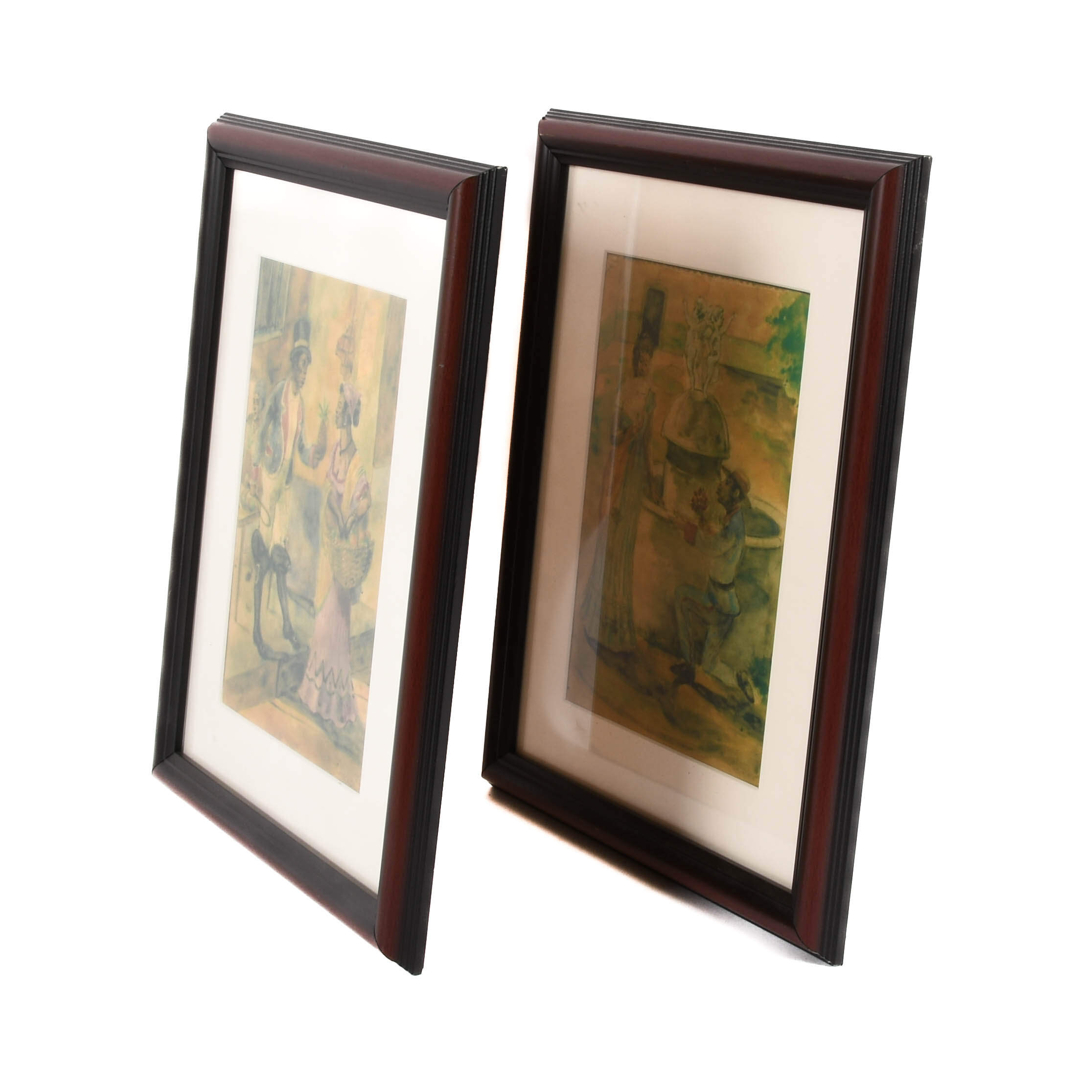 Frame Pair of Víctor Patricio de Landaluze Prints-4