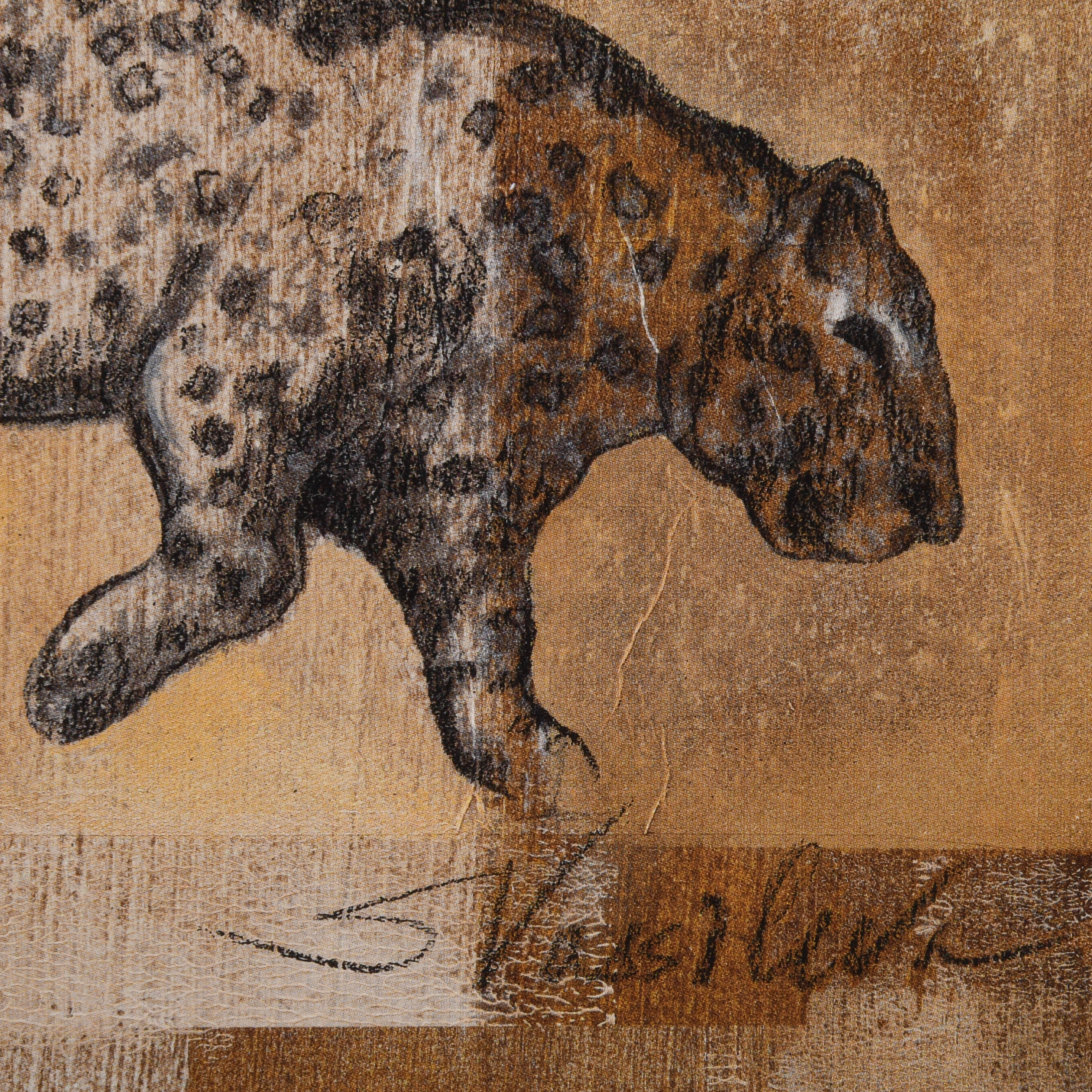 Framed Poster of Leopard-4