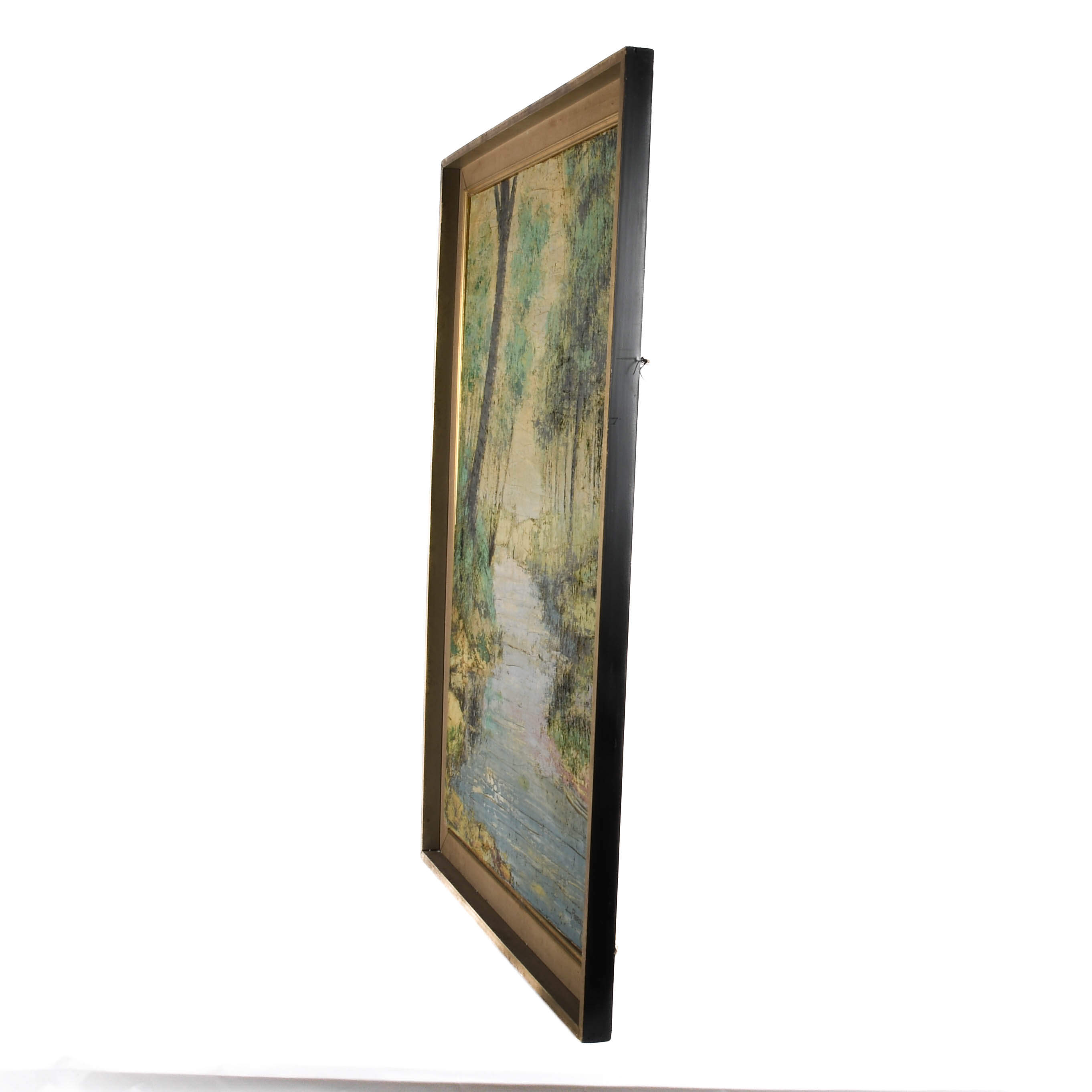 Framed Signed Peaceful Creek Oil on Canvas by Pereda-5