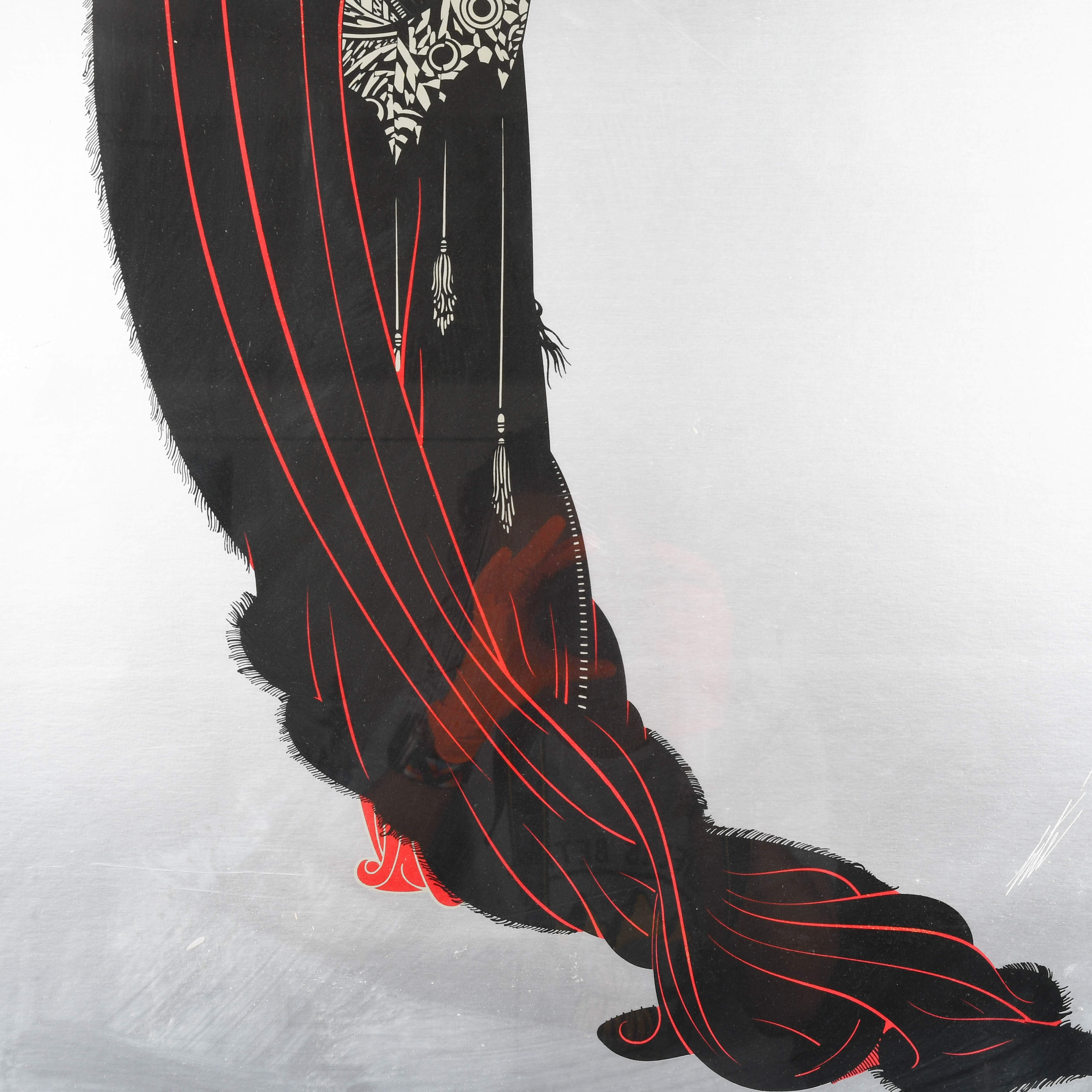 Framed Erté Soiree Mirage Editions Serigraph Lithograph-4