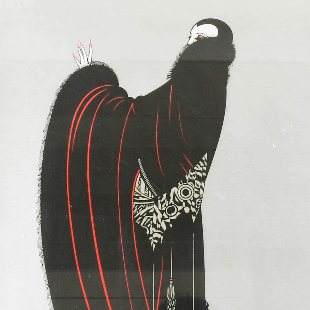 Framed Erté Soiree Mirage Editions Serigraph Lithograph-2