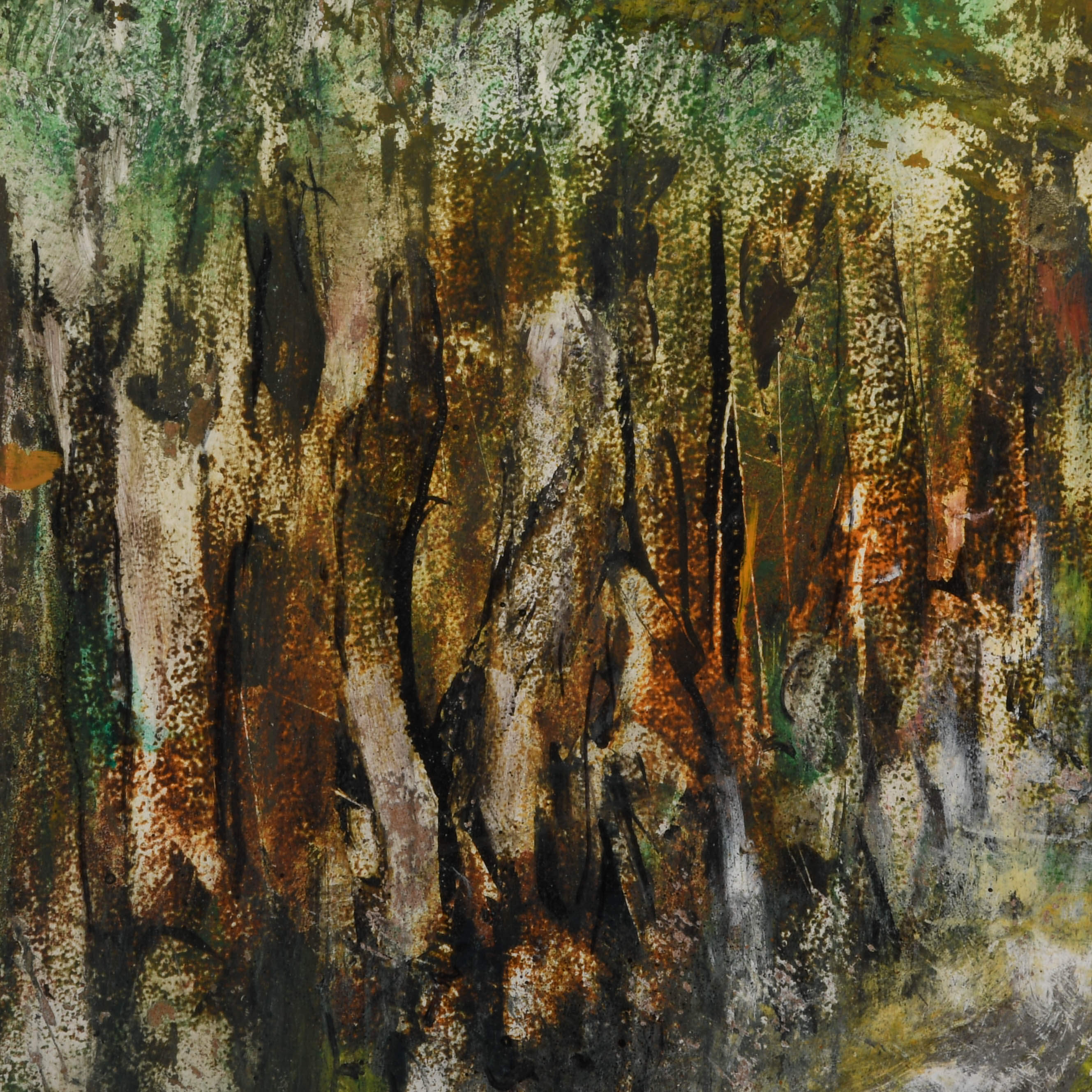 Framed J. Akston "Petrified Forest 1977" Oil on Board-3