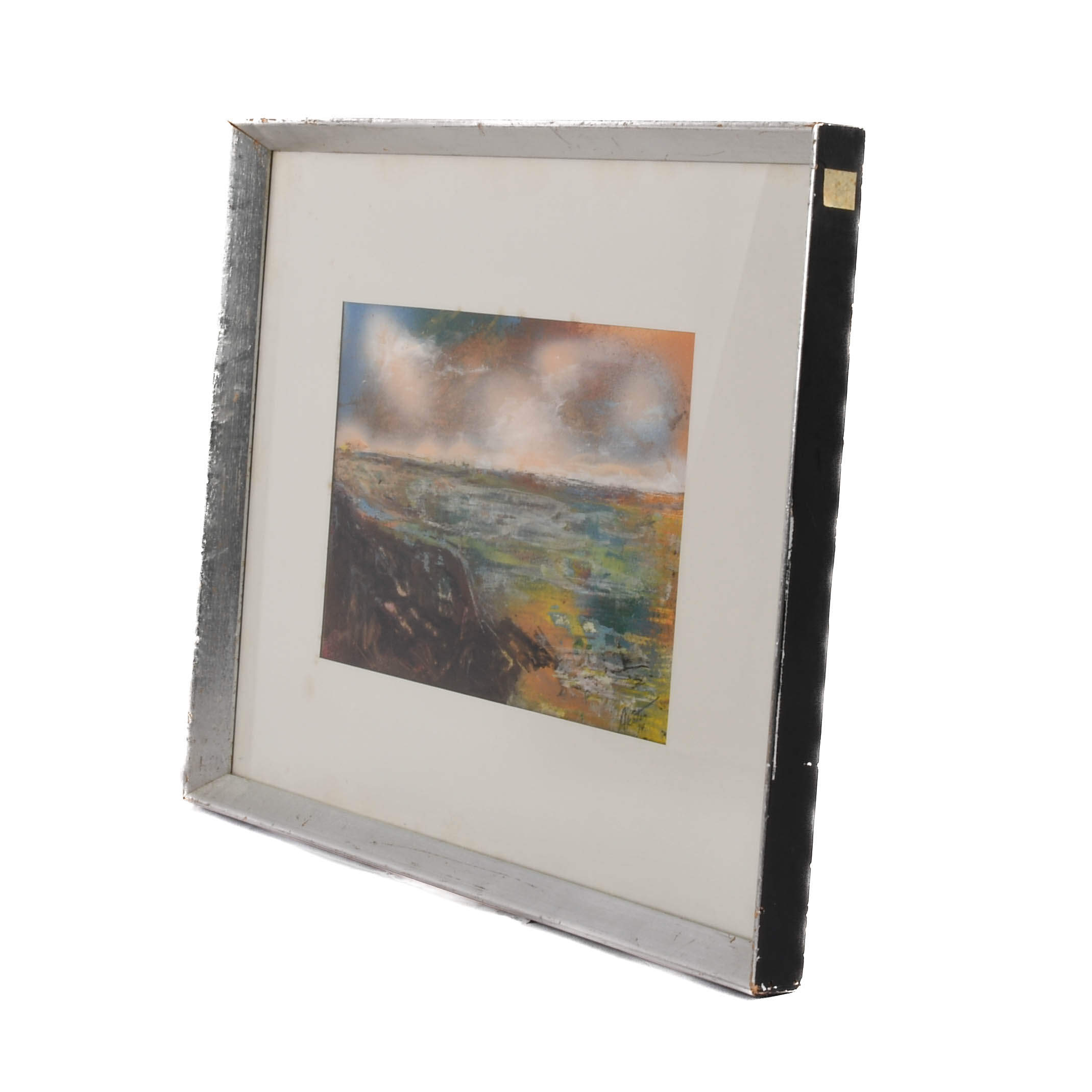 Framed J. Akston "Mystery in the Skies 1974" Acrylic on Paper-5