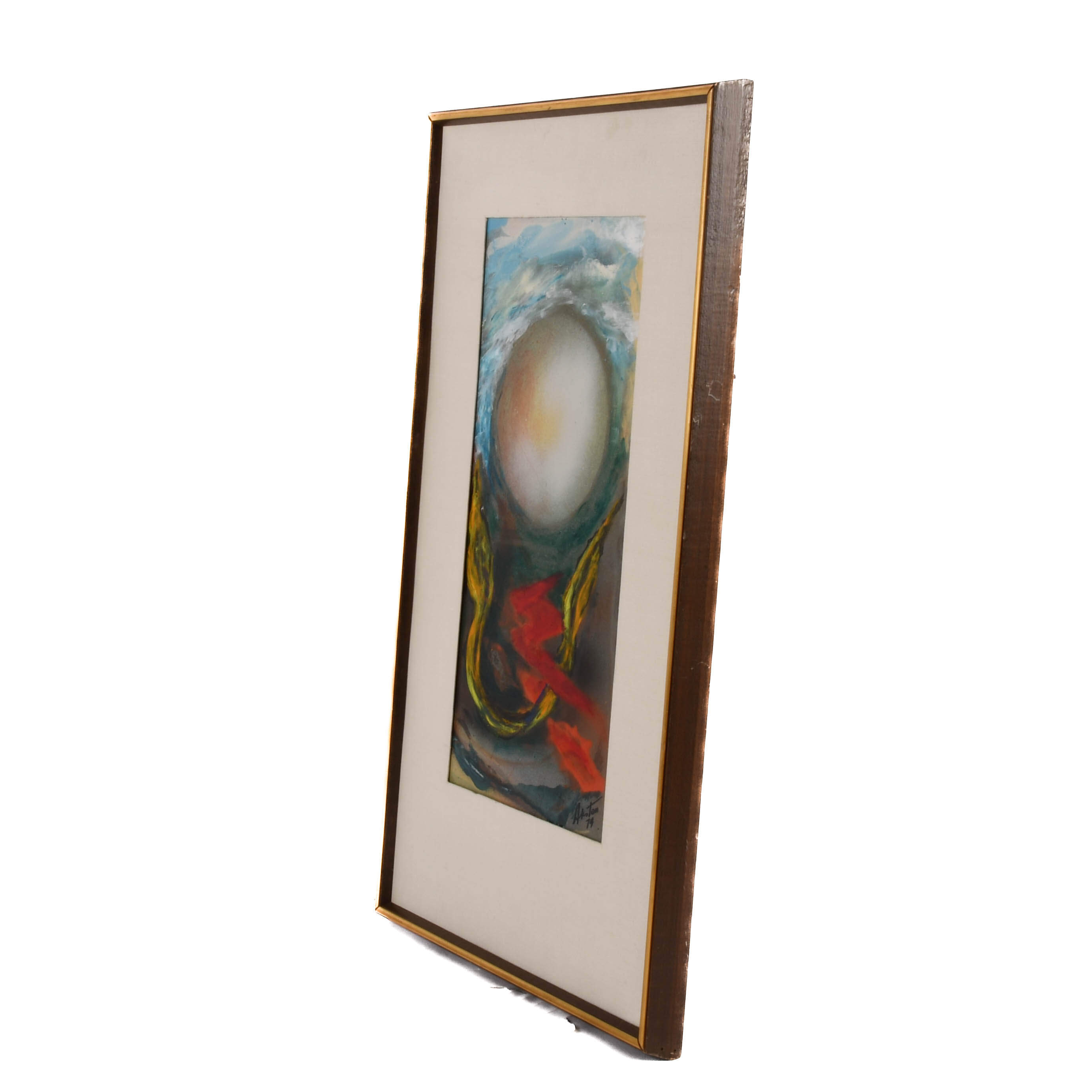 Signed J. Akston "Rendezvous with the Moon, 1974" Enamel and Acrylic-5