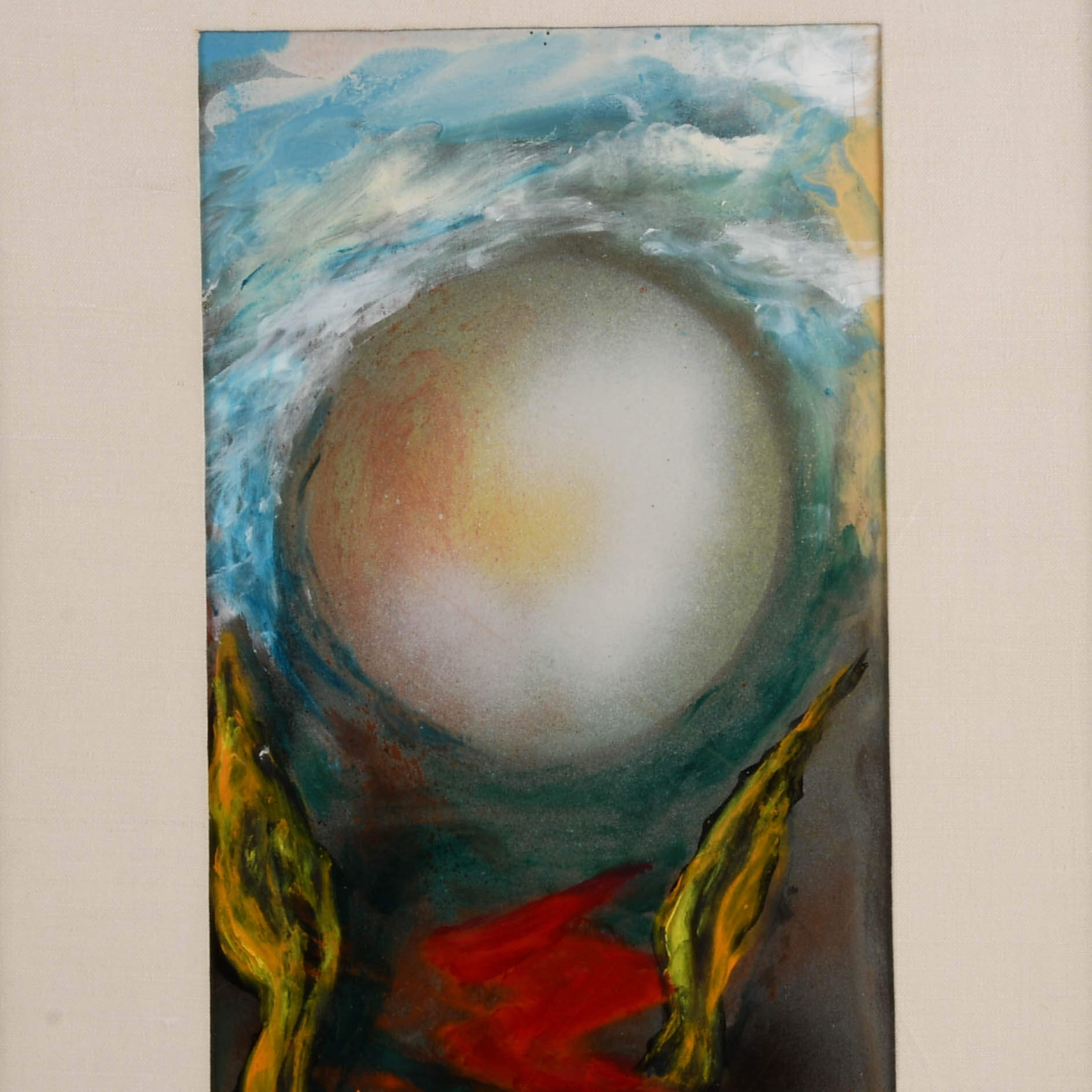 Signed J. Akston "Rendezvous with the Moon, 1974" Enamel and Acrylic-2