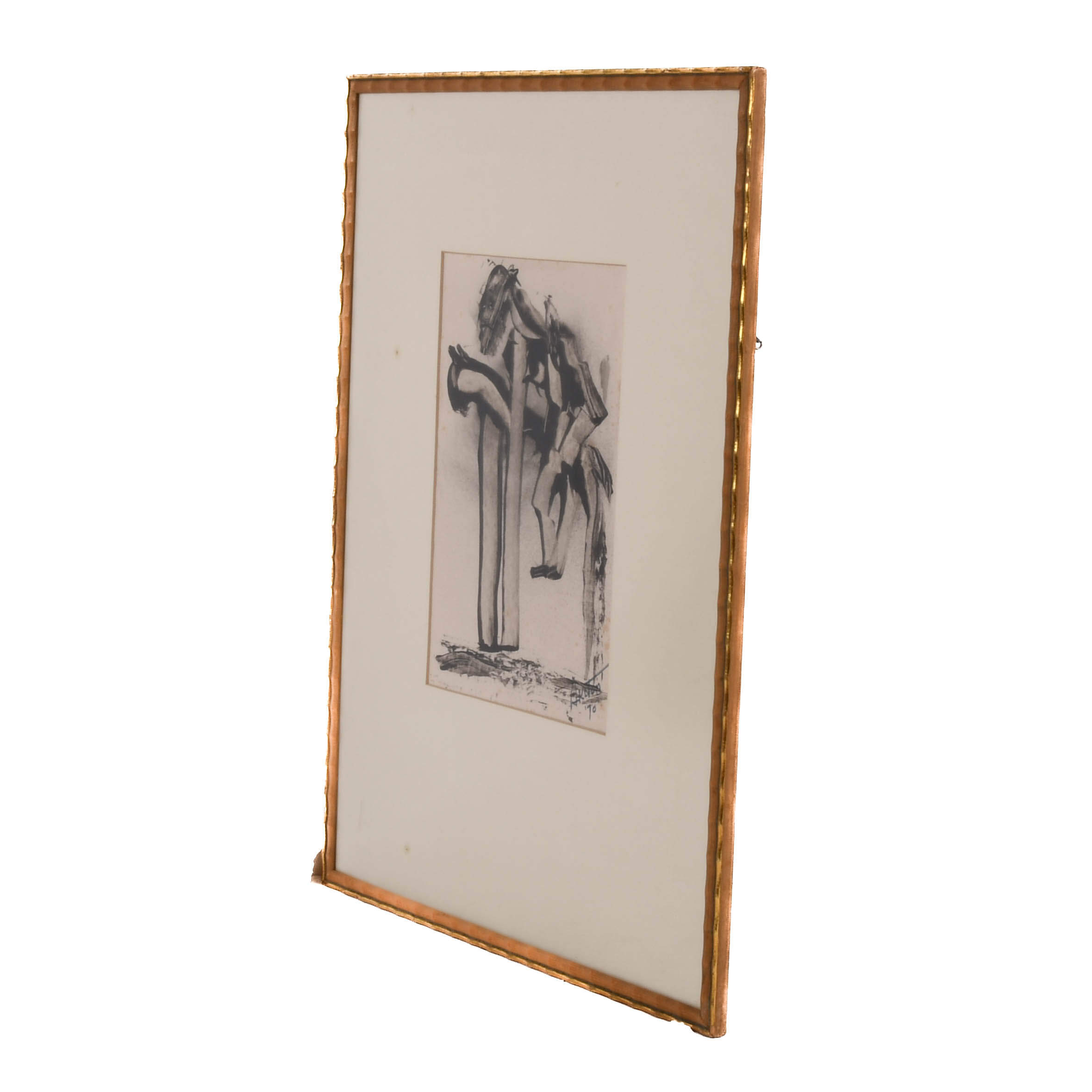 Framed Signed J. Akston "Man of La Mancha, 1970" Acrylic on Paper-5