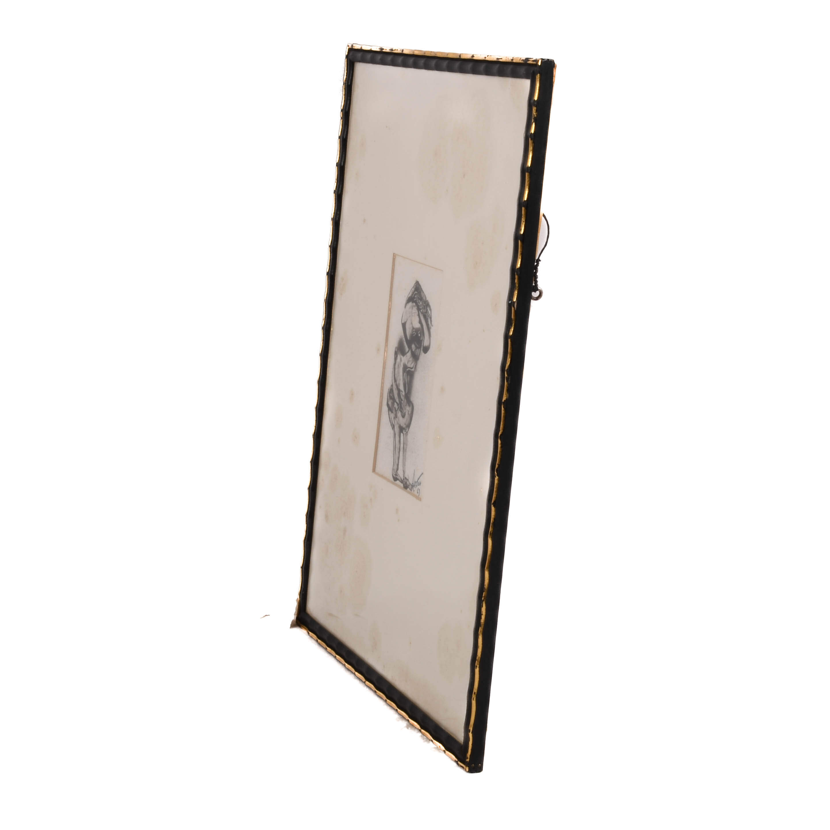 Framed Signed J. Akston "Untitled, 1963" Acrylic on Paper Painting-5
