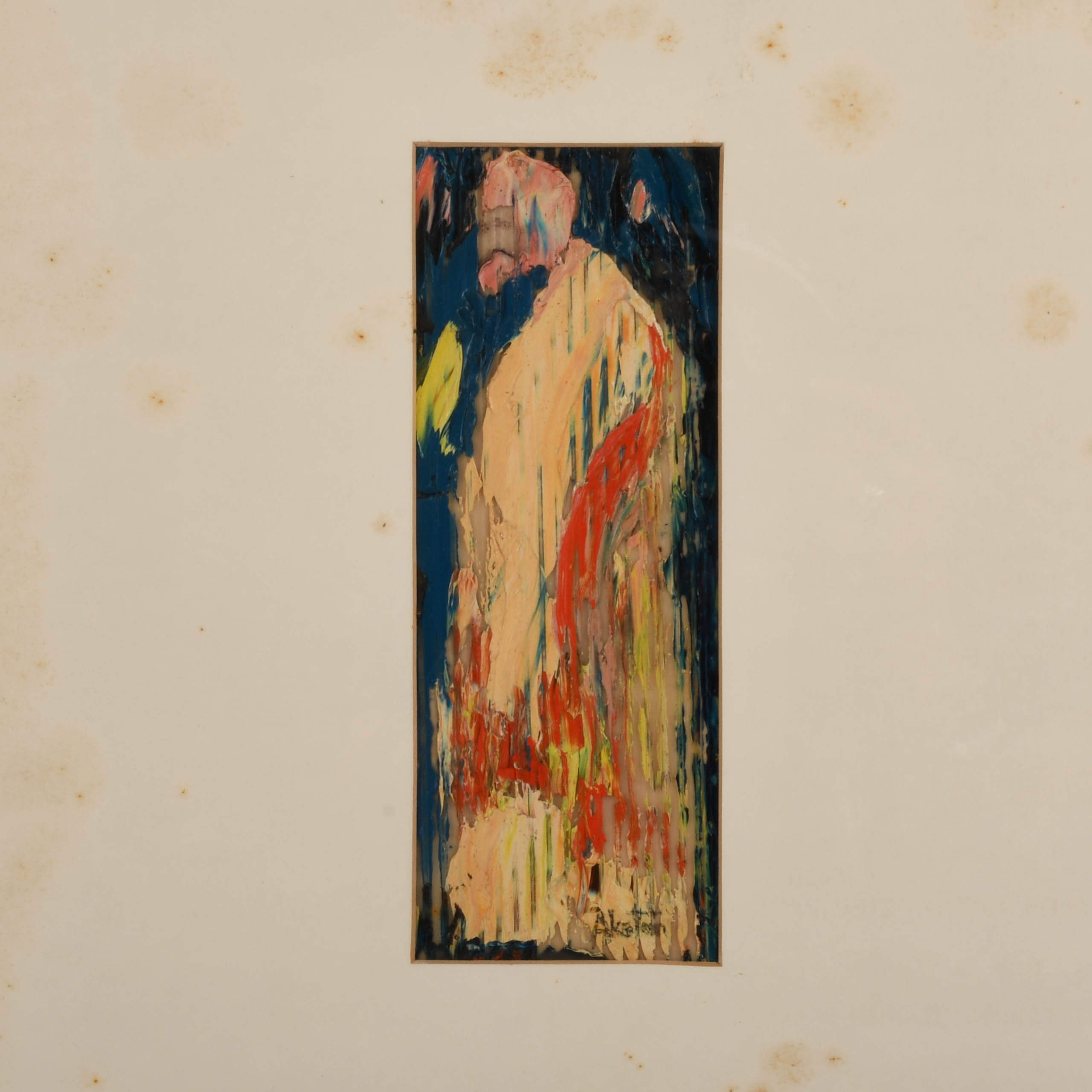 Framed Signed J. Akston Looming Form Artwork-2