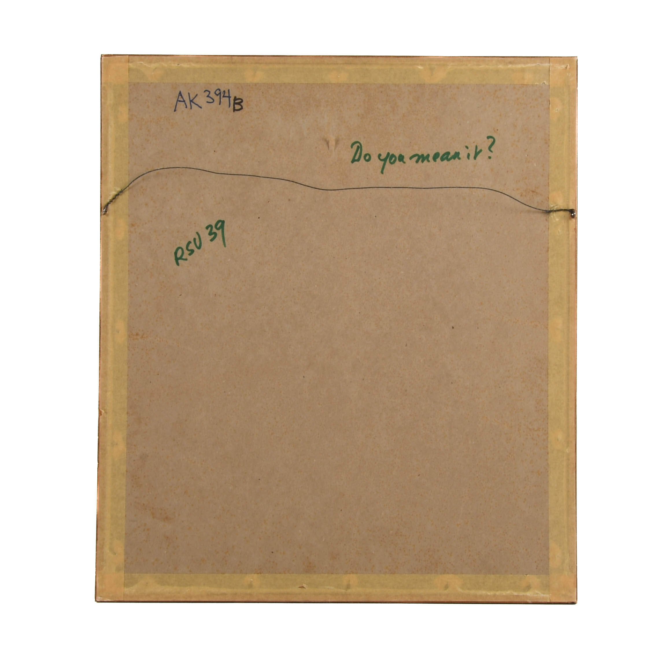 Framed Signed J. Akston "Do you Mean It?, 1970" Mixed Media-6