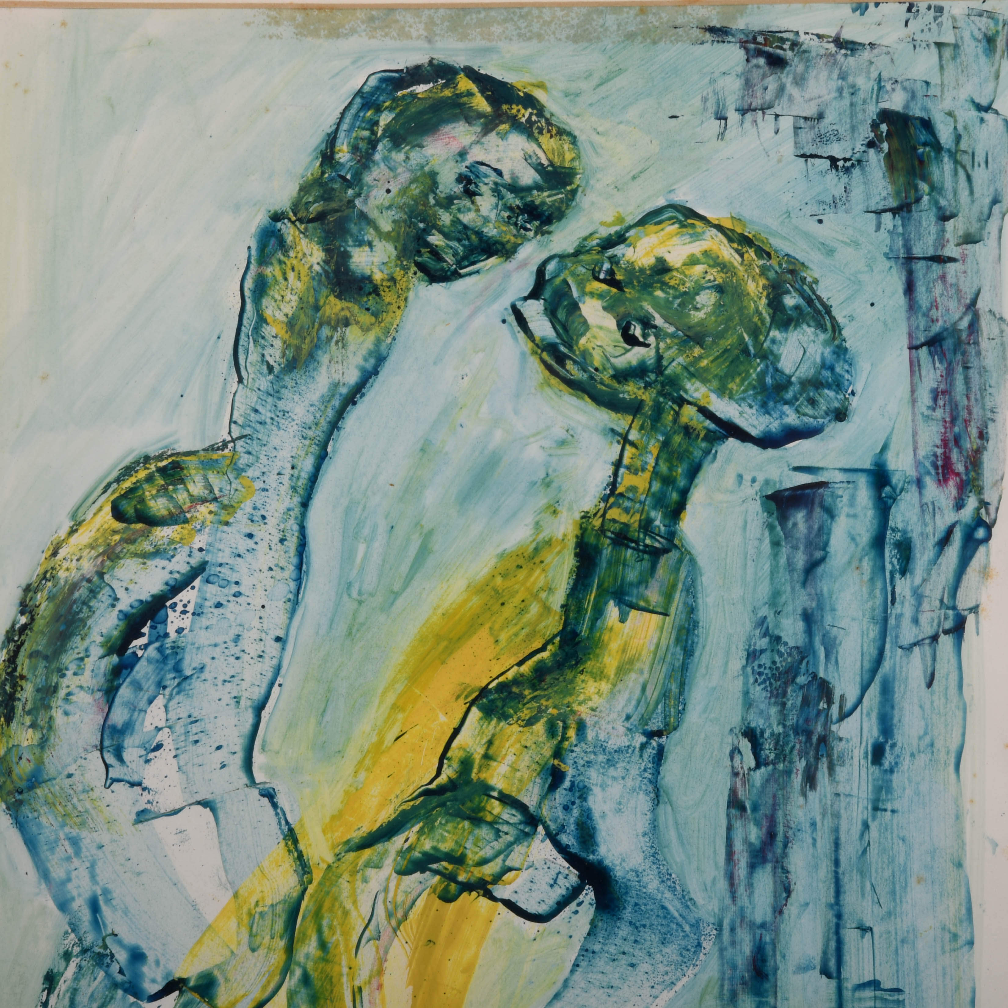 Framed Signed J. Akston "Do you Mean It?, 1970" Mixed Media-3